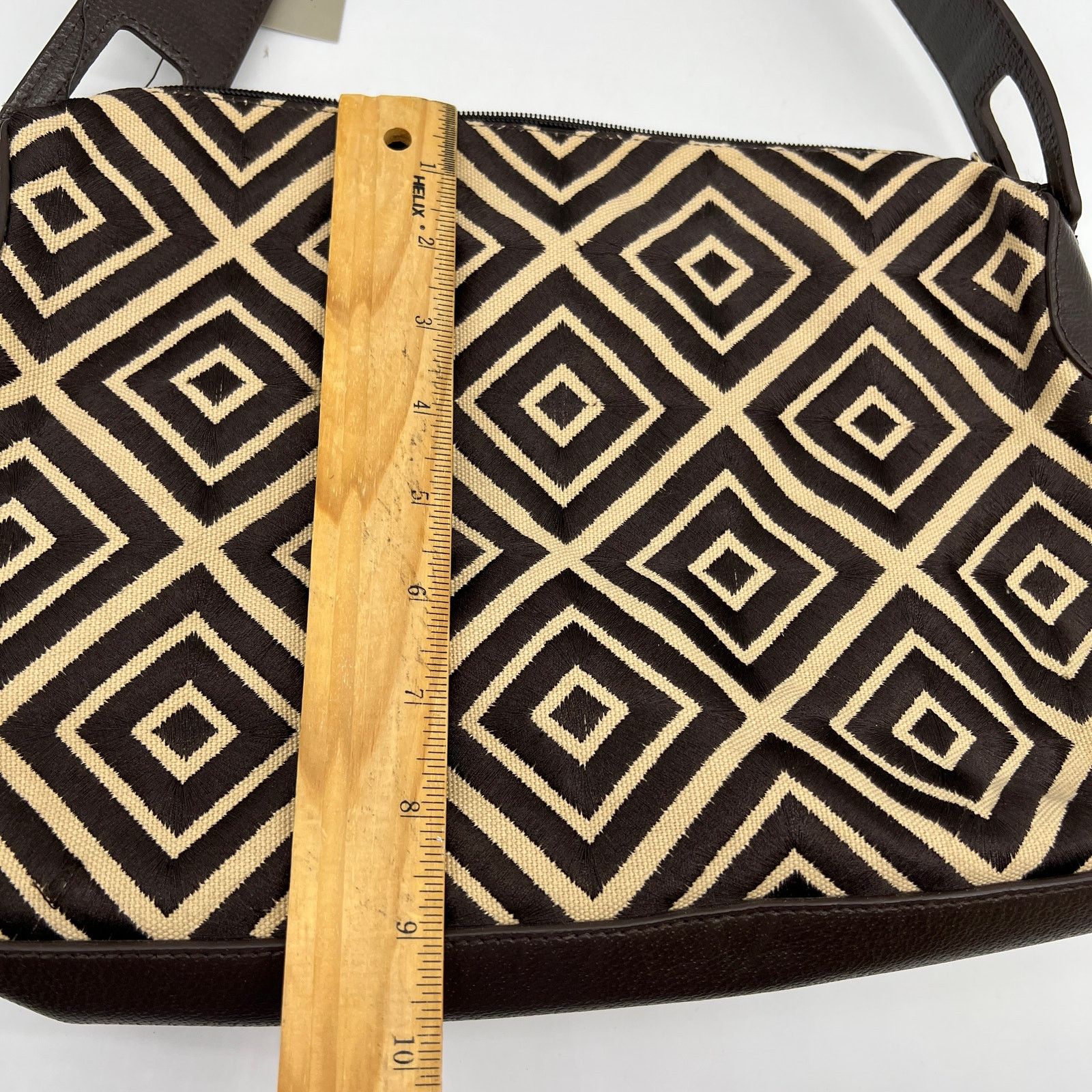 Other Adrienne Vittadini Geometric Canvas Embroidered Bag Size ONE SIZE - 8 Thumbnail