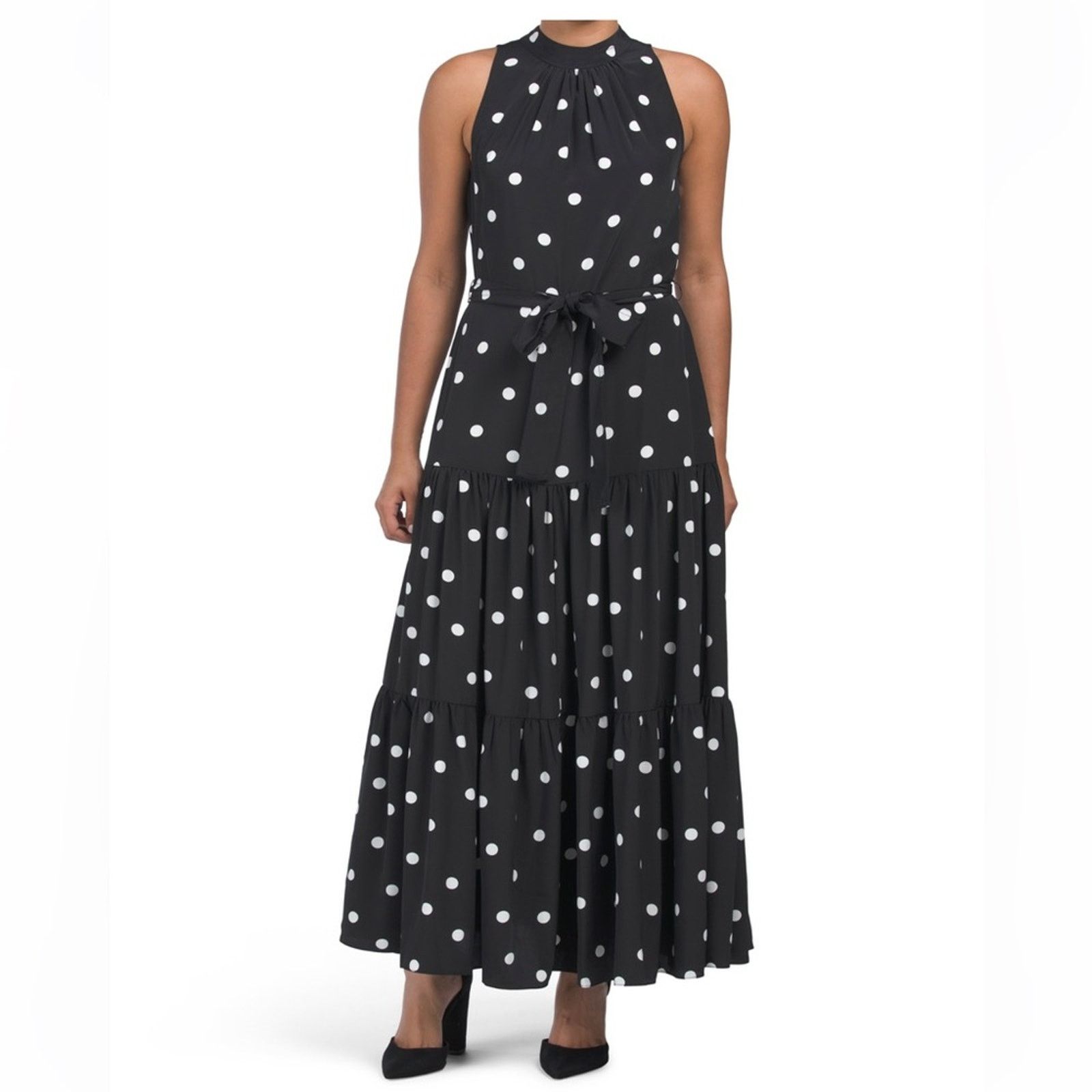 Anne Klein 🎉LAST PIECE 🎉ANNE KLEIN Tiered‎ Tie Neck Maxi Dress Size M / US 6-8 / IT 42-44 - 1 Thumbnail