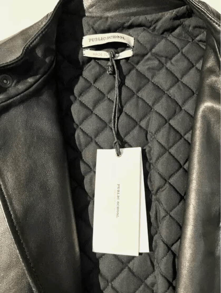 Public School PUBLIC SCHOOL Lambskin Leather Motorcycle Biker Racer Jacket Size US M / EU 48-50 / 2 - 6 Thumbnail