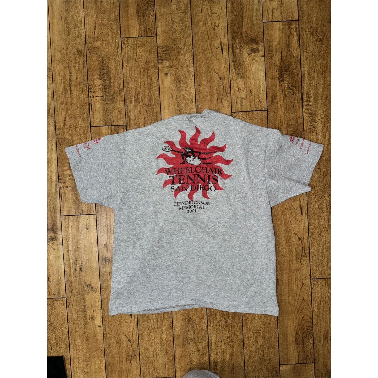 Band Tees × Hanes Wheelchair Tennis T-Shirt Heather Gray XL Hanes Beefy 22x27 Size US XL / EU 56 / 4 - 1 Thumbnail