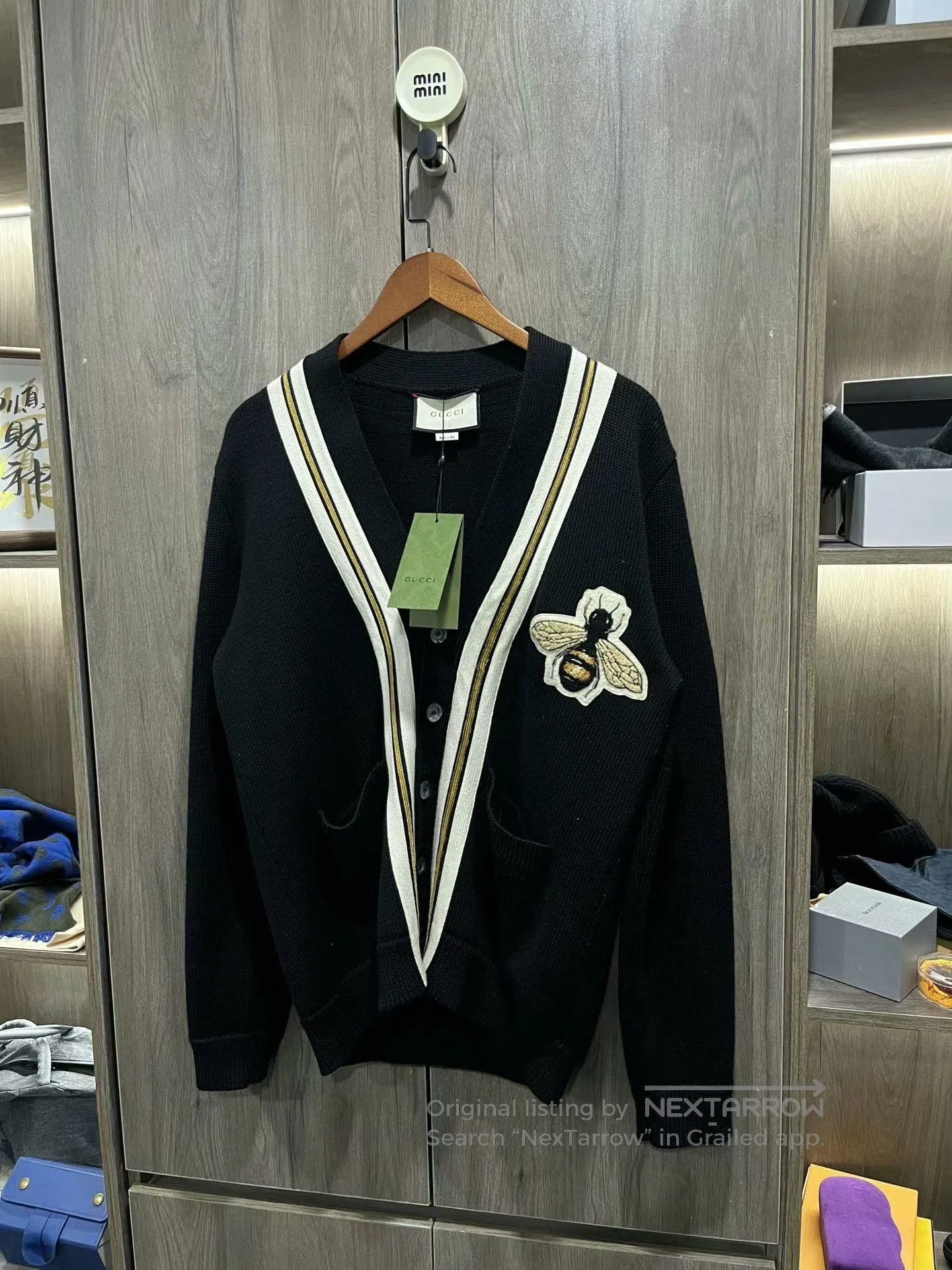 Gucci black embroidered wool cardigan from gucci. Size US M / EU 48-50 / 2 - 2 Thumbnail