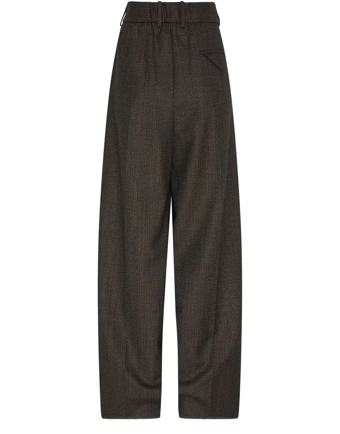 Bottega Veneta o1bcso1str0225 Houndstooth Wool Trouser in Brown Size 30" / US 8 / IT 44 - 5 Thumbnail
