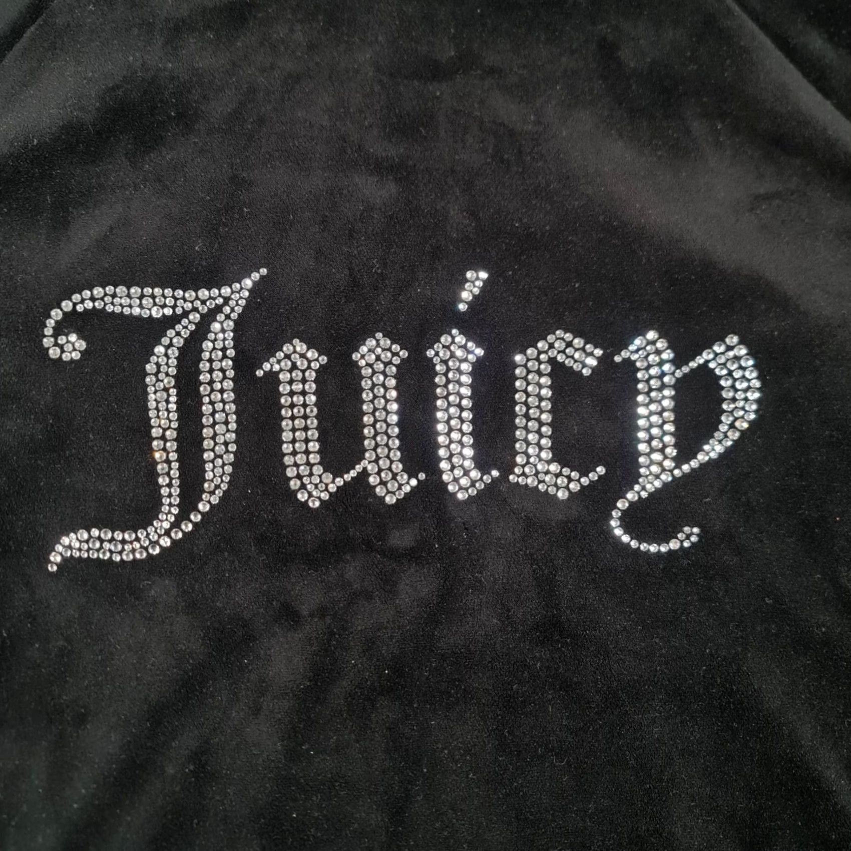 Juicy Couture Juicy Couture Hoodie Womens Black Large Cropped Logo Velvet Pullover Hooded Activewear Casual Ladies L Logo City Sports Size L / US 10 / IT 46 - 4 Thumbnail