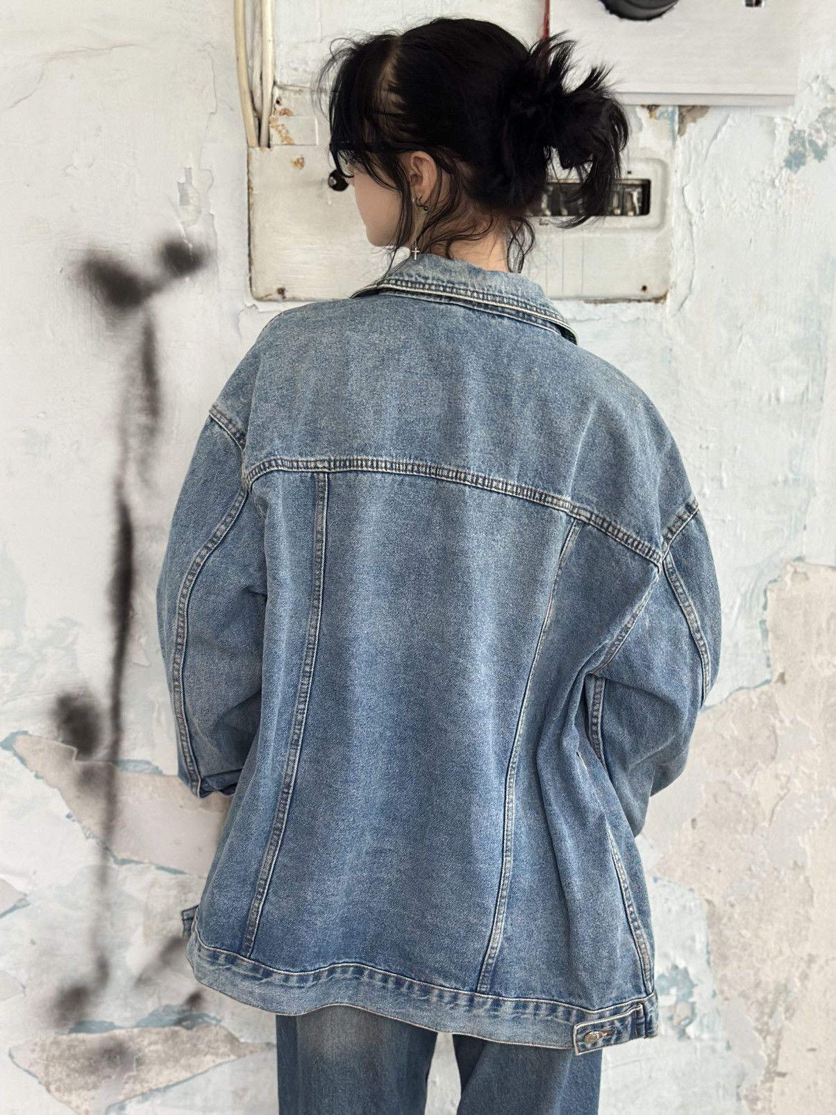 New Look VTG Mans Denim Jacket New Look Size XL Y2K 00s USA Hype Tren Size US XL / EU 56 / 4 - 2 Thumbnail