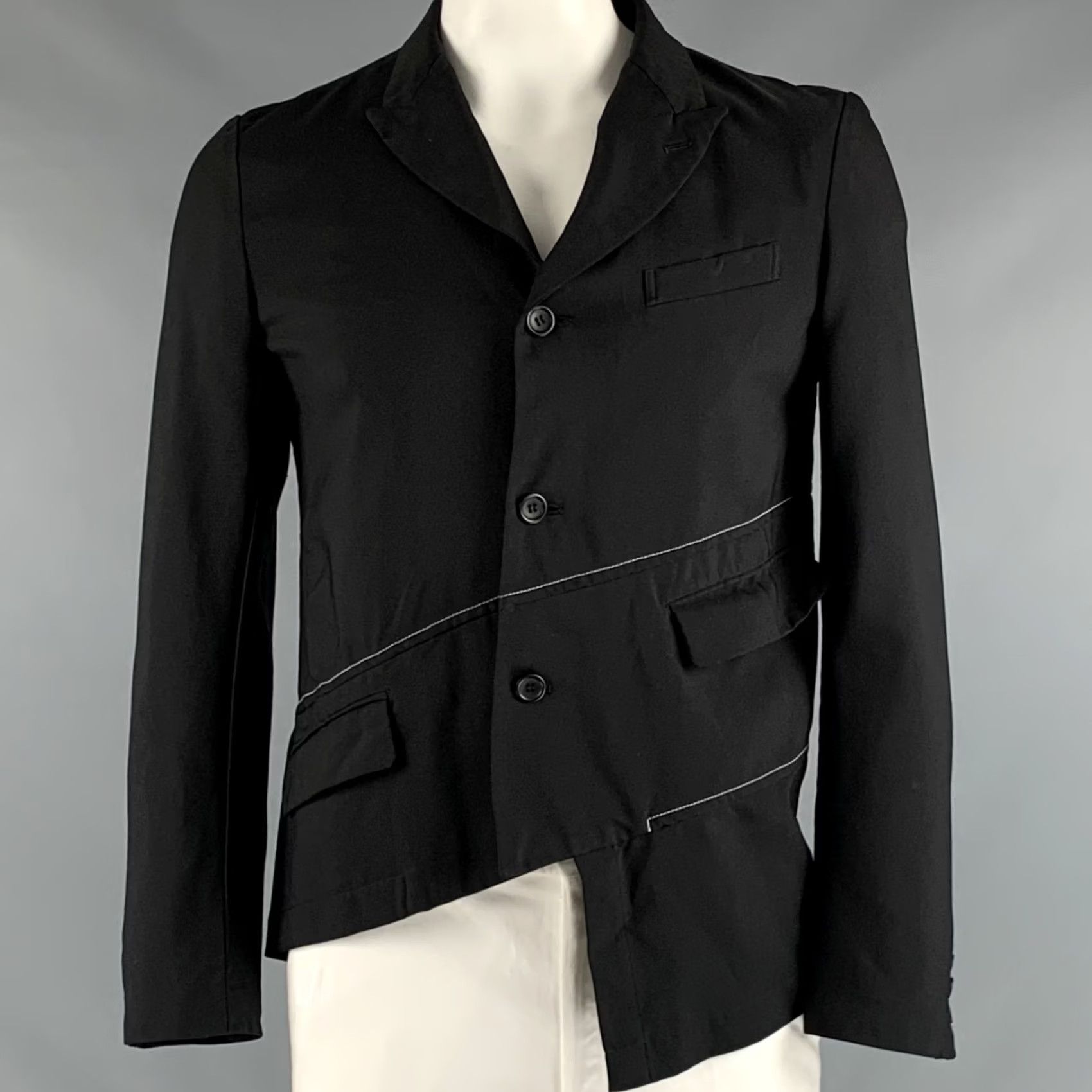 Comme des Garcons Girl COMME des GARCONS Size XL Black Contrast Stitch Polyester Jacket Size US XL / EU 56 / 4 - 2 Thumbnail