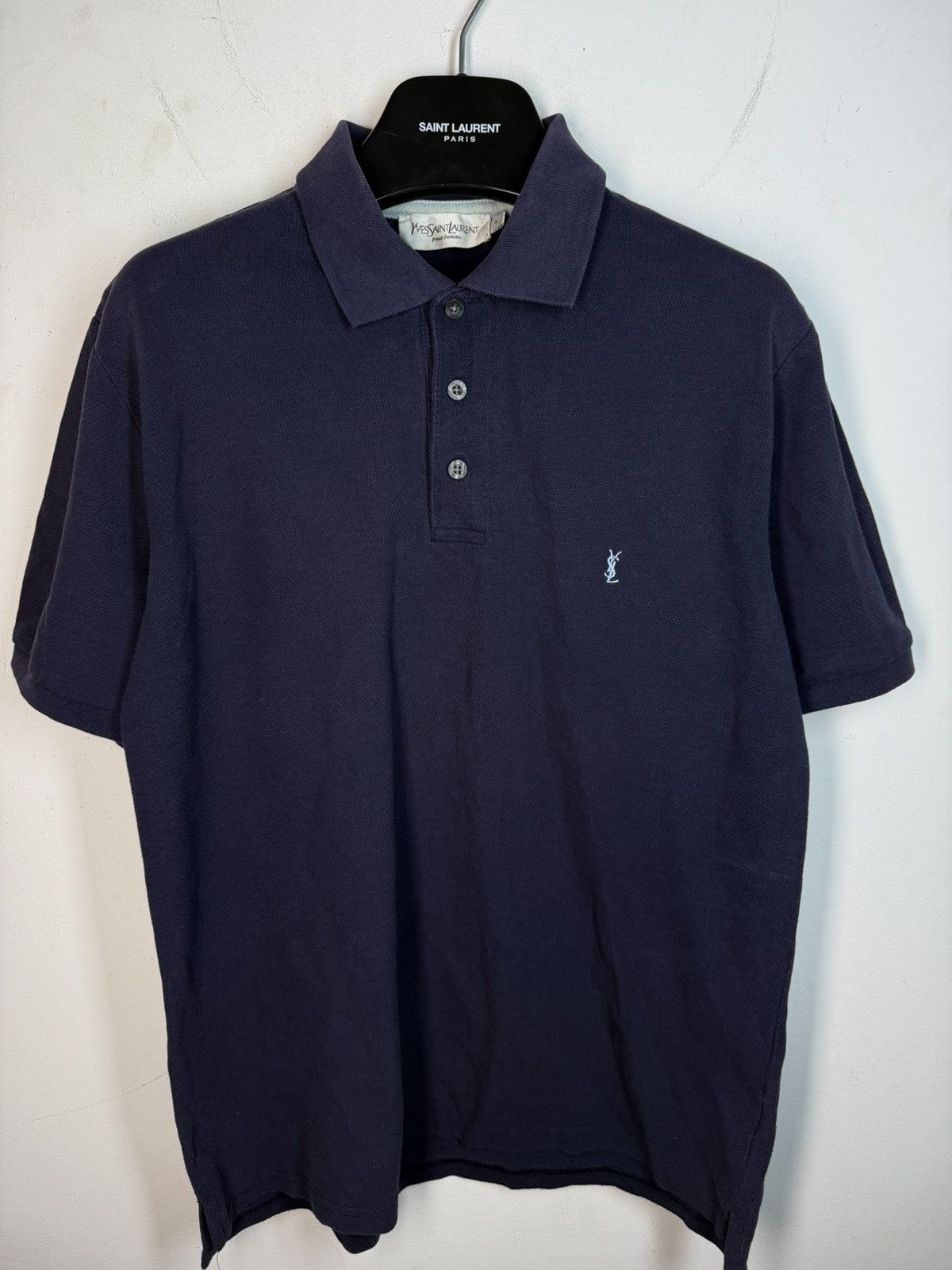 Yves Saint Laurent Navy YSL Polo Shirt Summer YSL T-shirt YSL Shirt Size US S / EU 44-46 / 1 - 8 Thumbnail