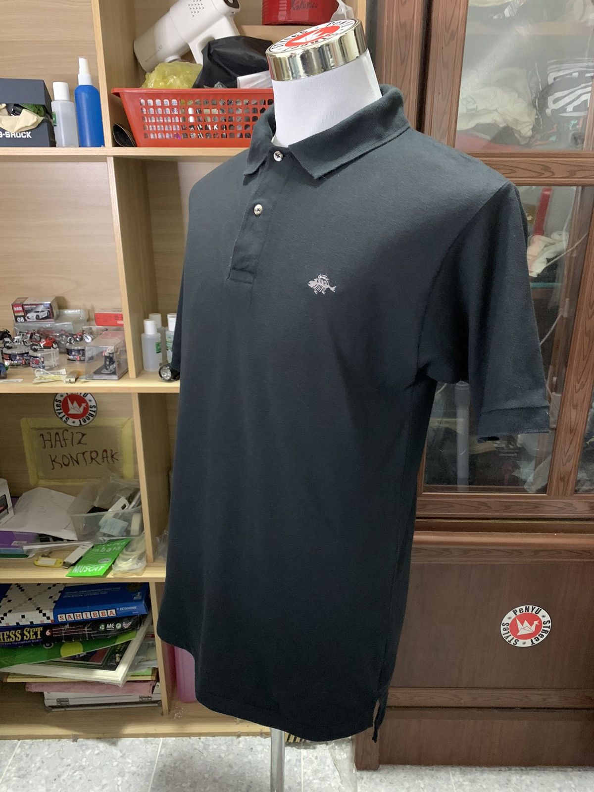 Other Vintage BRONZE AGE Black polo shirt Size US L / EU 52-54 / 3 - 3 Thumbnail