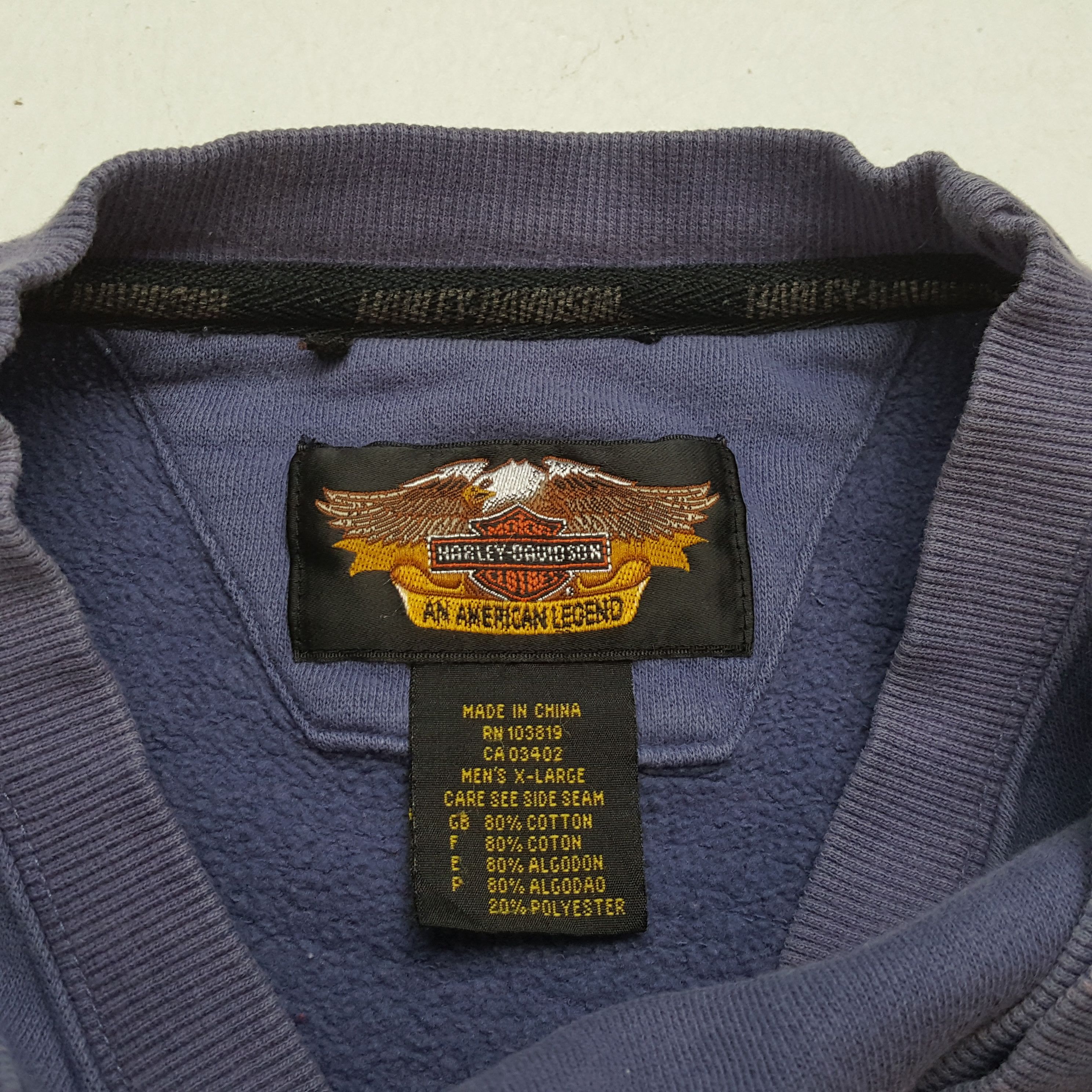 Harley Davidson × Vintage HARLEY DAVIDSON American Motorcycle Brand Sweatshirt Size US XXL / EU 58 / 5 - 9 Thumbnail