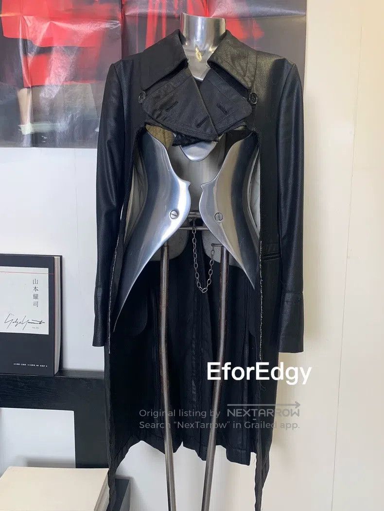 Comme des Garcons Comme Des Garcons Cut-out faux leather long coat Size S / US 4 / IT 40 - 5 Thumbnail