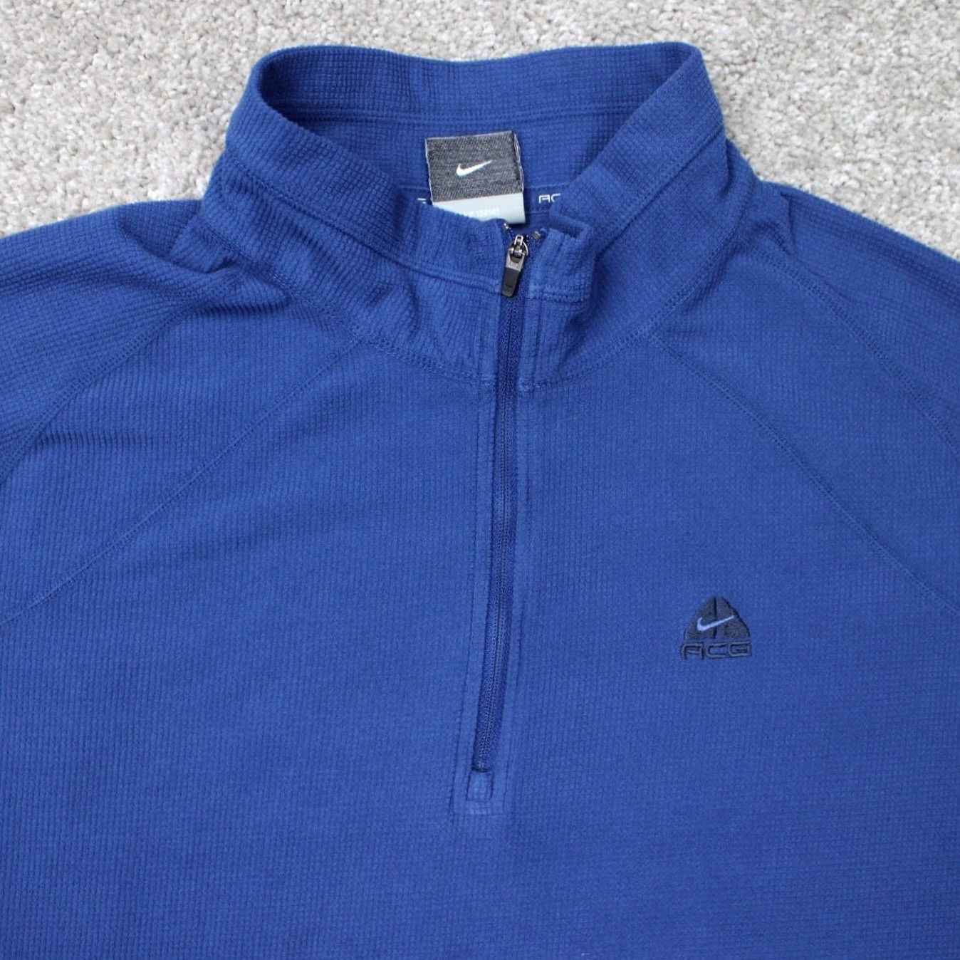 Nike ACG Nike ACG Sweatshirt Mens Large Blue 1/4 Zip Pullover Polyester L/S Fleece Knit Size US L / EU 52-54 / 3 - 5 Thumbnail
