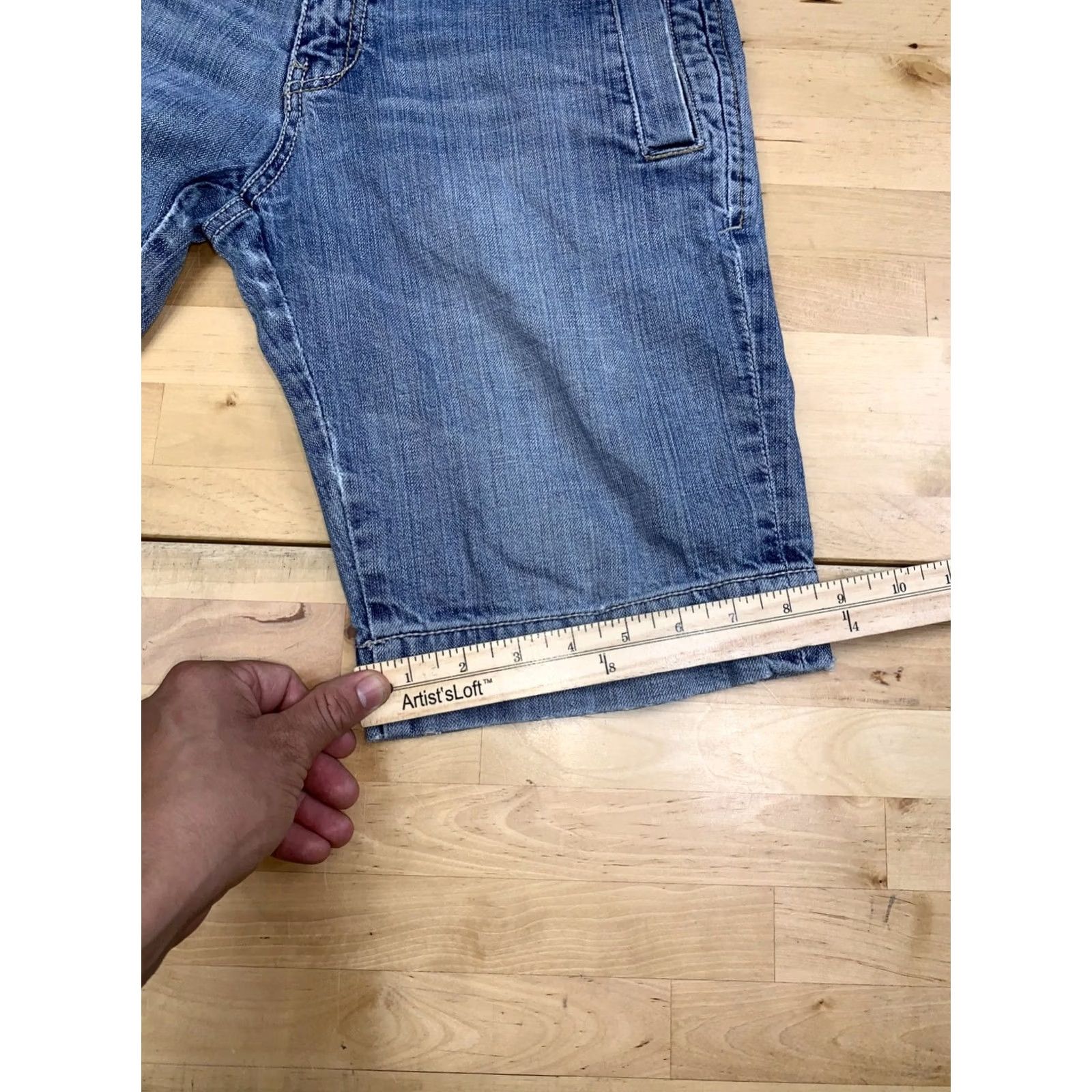 Vintage Aéropostale Bermuda Denim Shorts Women 9/10 Blue Casual 13269 Bermuda Fashion 5-Pocket Mens? Size 32" / US 10 / IT 46 - 7 Thumbnail