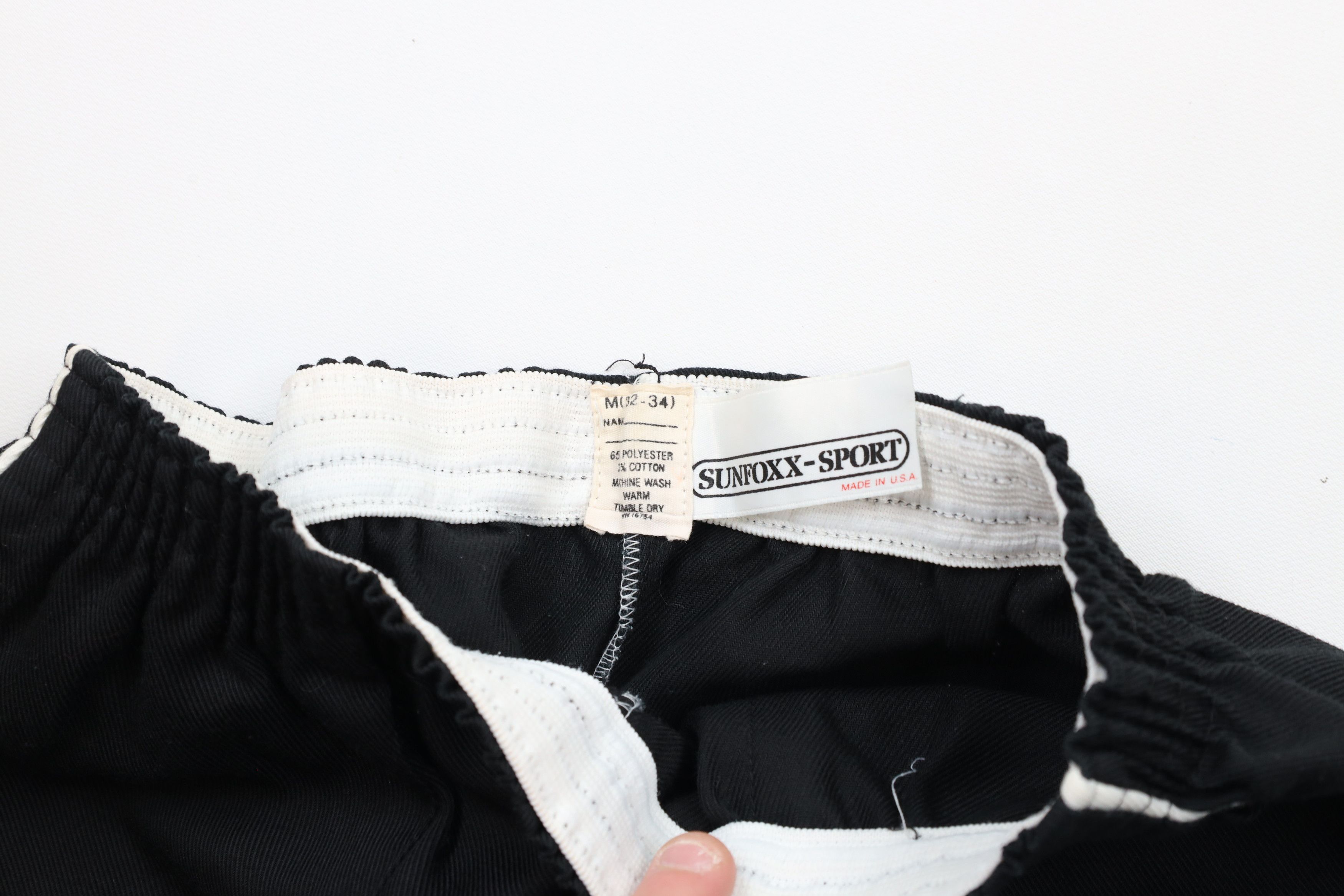 Vintage Vintage 70s Streetwear Running Short Shorts Black USA Size 23" - 5 Thumbnail