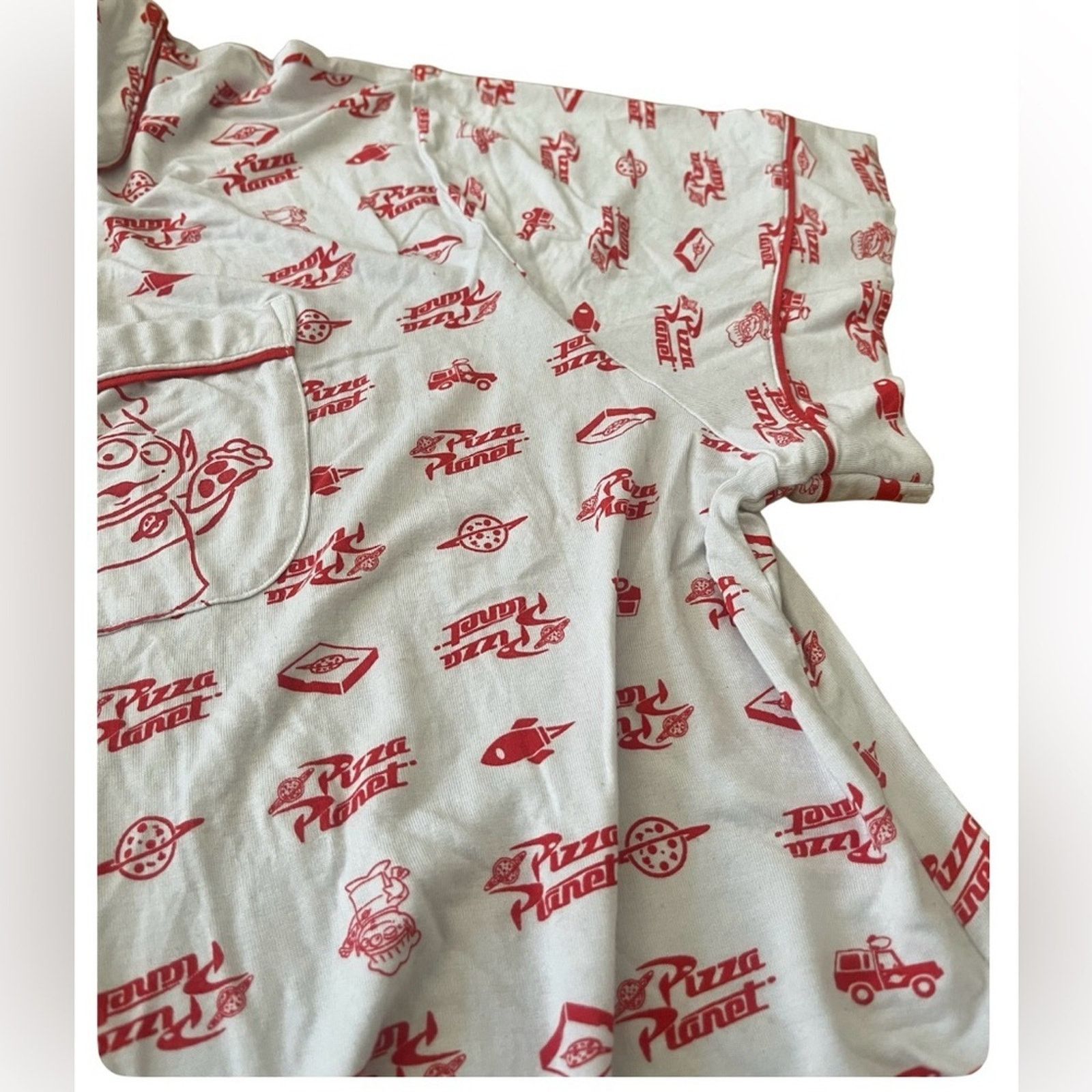 Disney Disney Pixar Pizza Planet Red & White pajamas, size XXL Size XXL / US 16-18 / IT 52-54 - 7 Thumbnail
