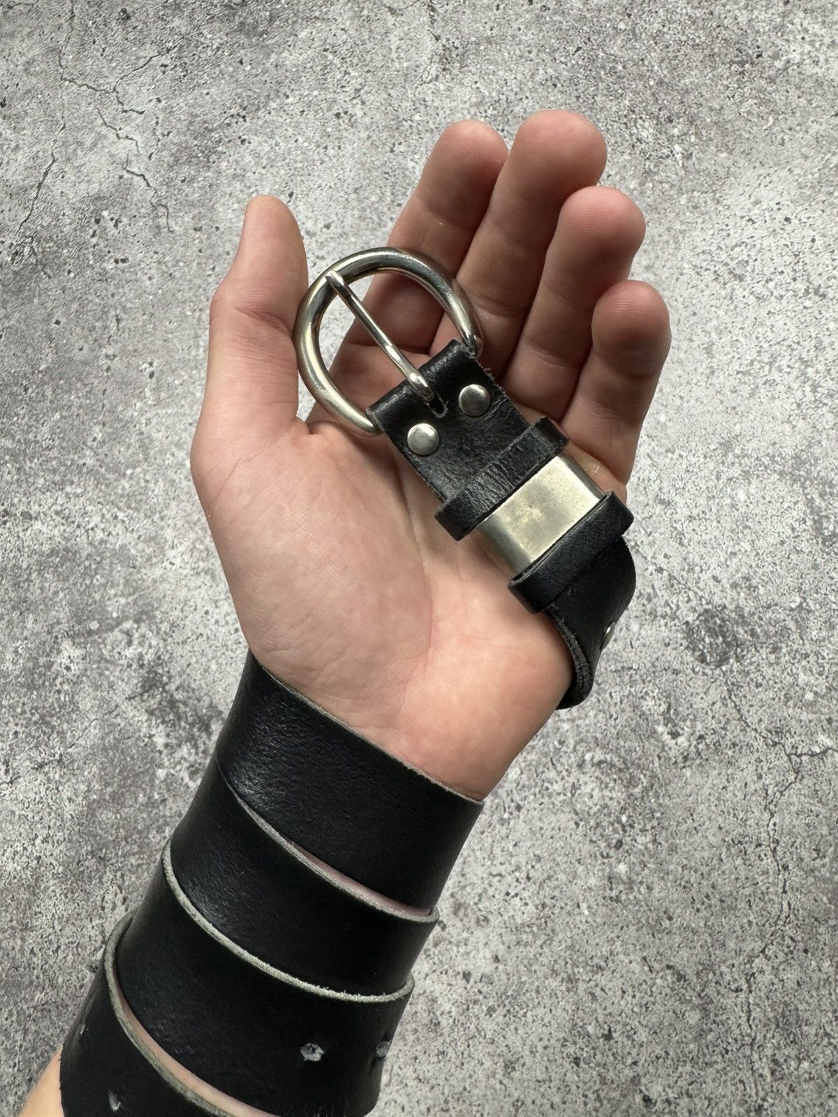 Japanese Brand 00’s NUMBER NINE STYLE JAPAN LEATHER Y2K BELT VINTAGE Size ONE SIZE - 2 Thumbnail