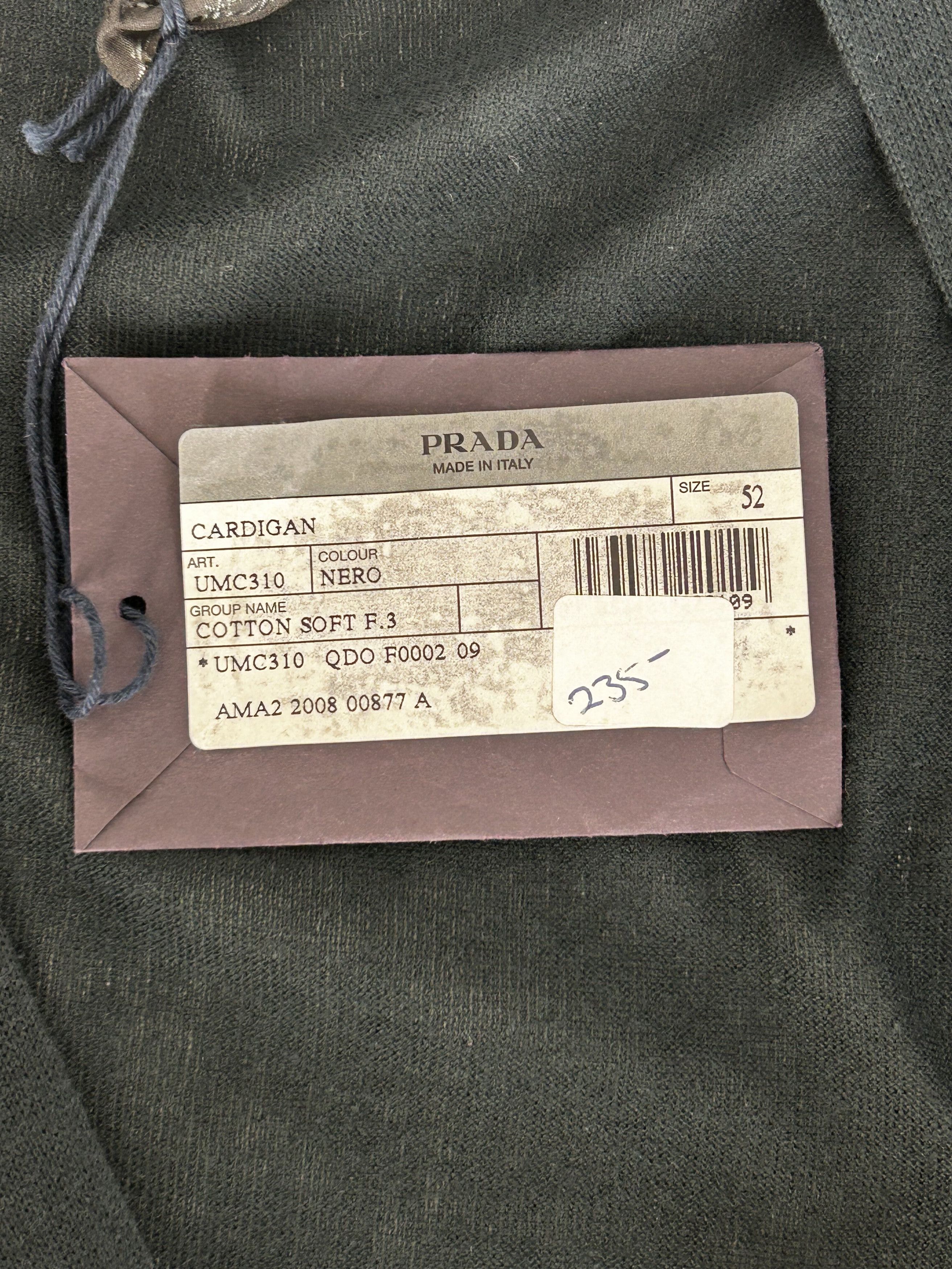 Prada Prada Black 6 Button Cotton Knit Cardigan size 52 Size US L / EU 52-54 / 3 - 4 Thumbnail