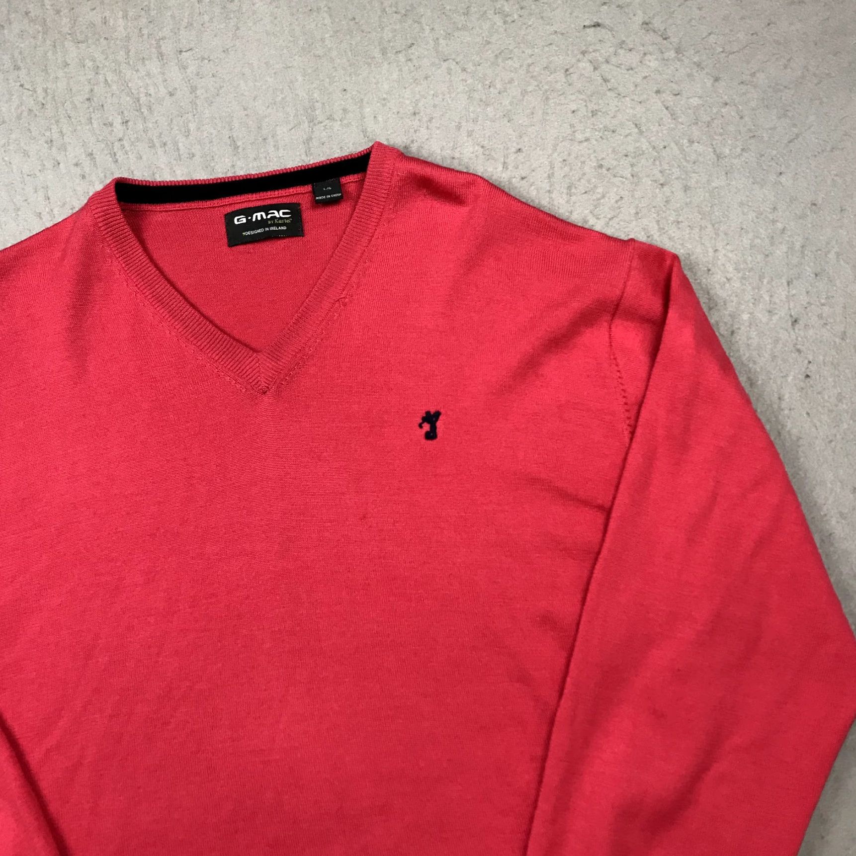 Vintage Disney Golf Sweater Mens Large Pink V Neck Pullover Wool Knit G mac Kartel Size US L / EU 52-54 / 3 - 3 Thumbnail