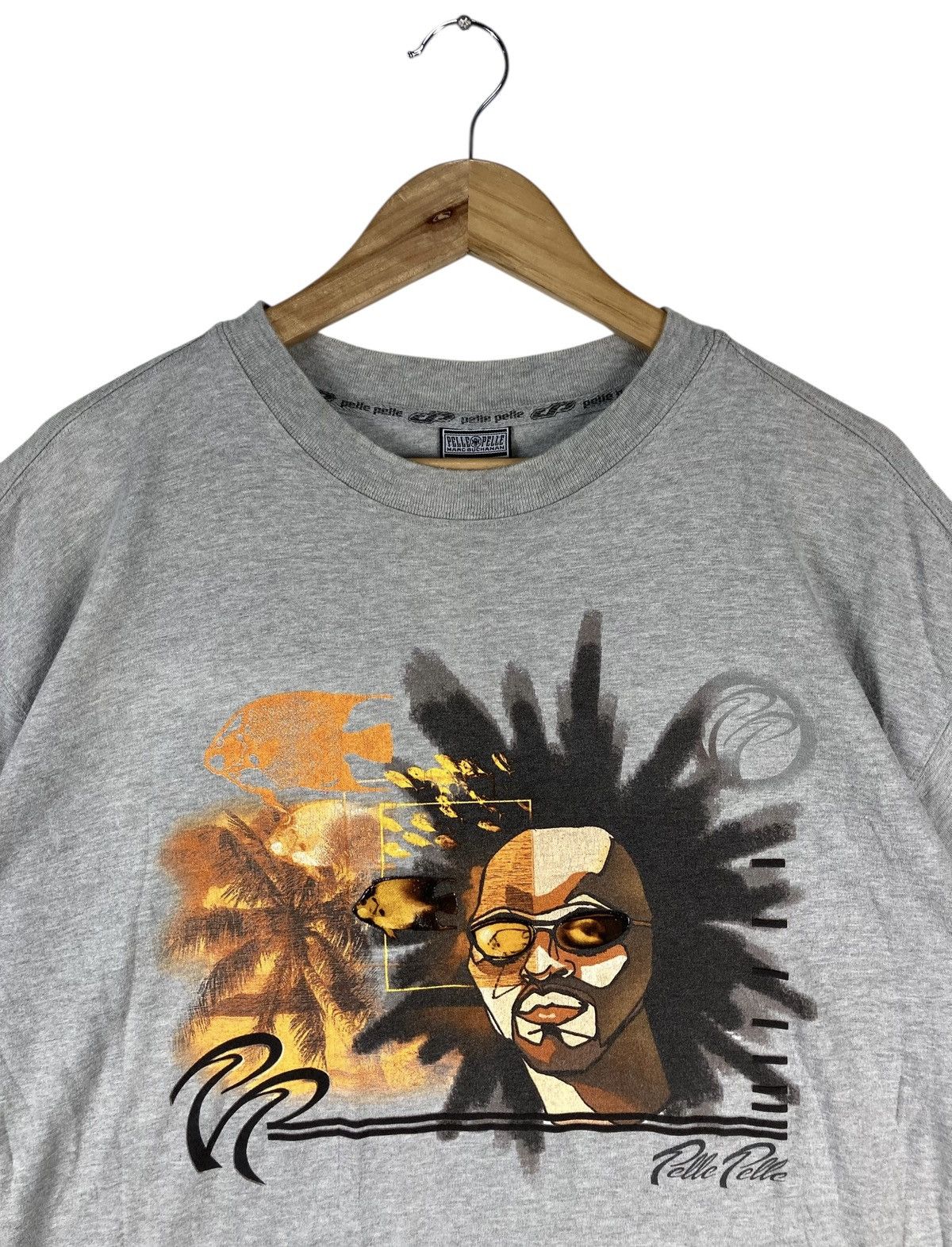 Pelle Pelle Vintage Pelle Pelle Marc Buchanan Rapper Rap Tee T-Shirt Size US XL / EU 56 / 4 - 3 Thumbnail