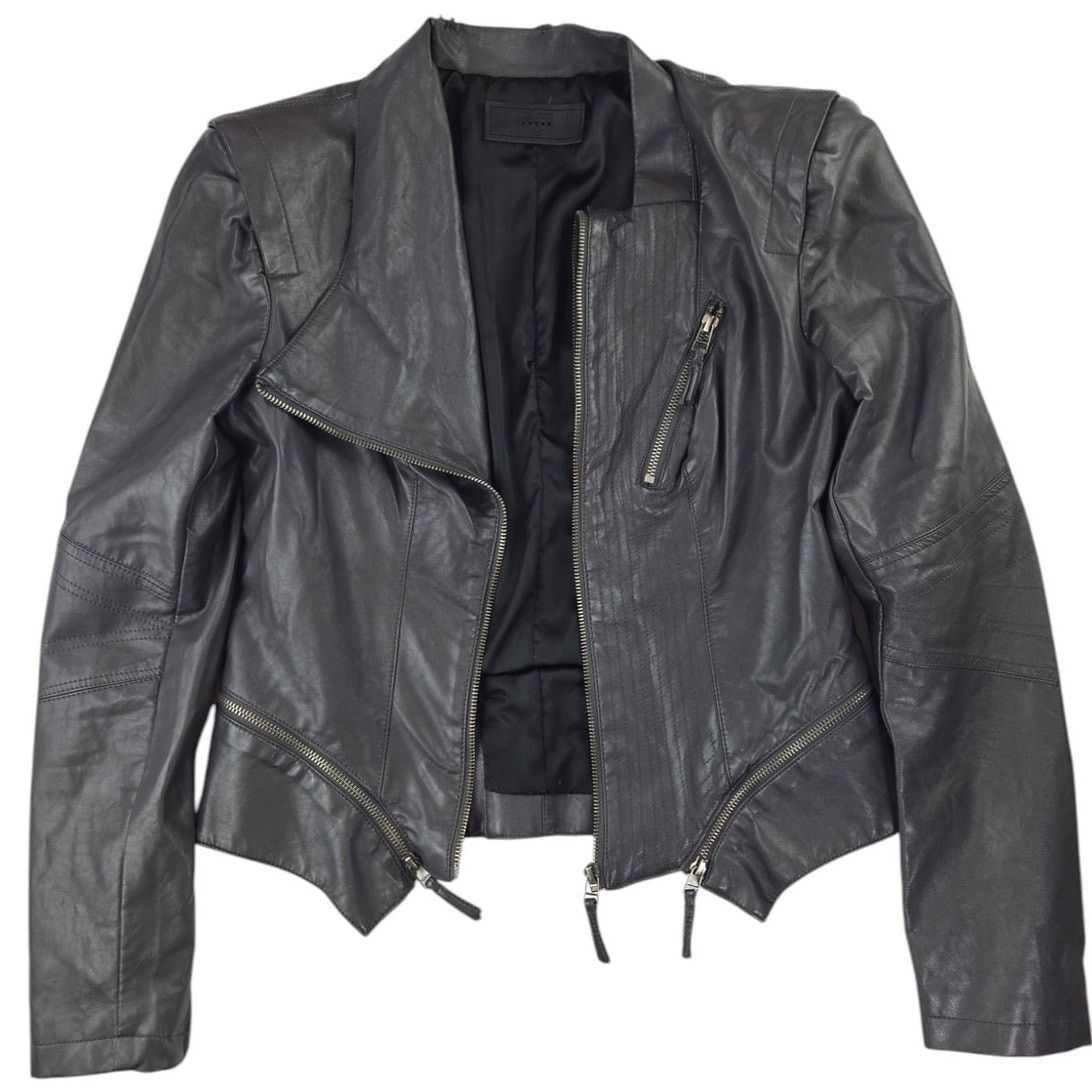 BLANKNYC BlankNYC | Grey, Faux Leather, Moto Jacket | Size Medium Size M / US 6-8 / IT 42-44 - 5 Thumbnail