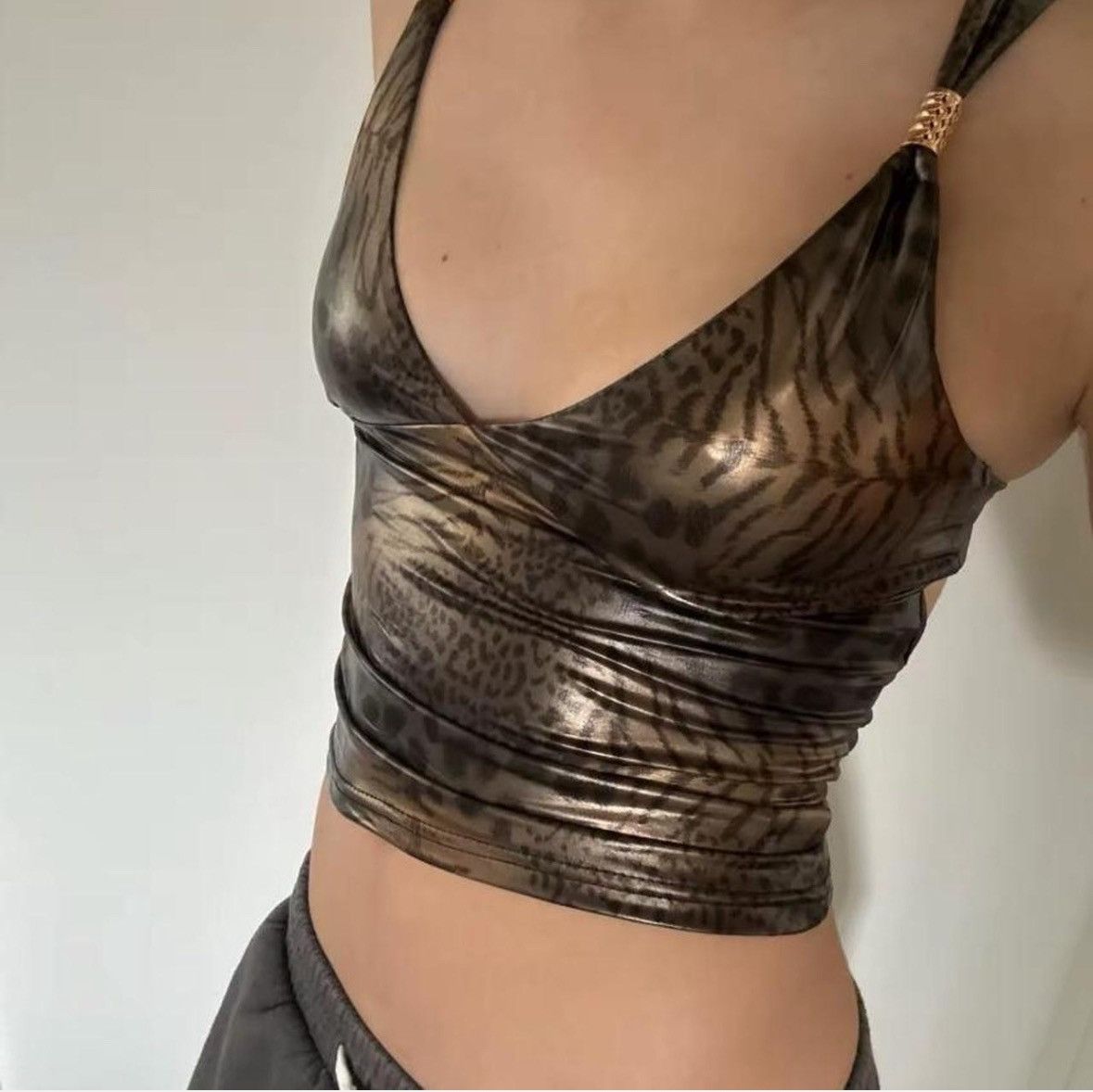 Other Brown metallic leopard top Size S / US 4 / IT 40 - 5 Thumbnail
