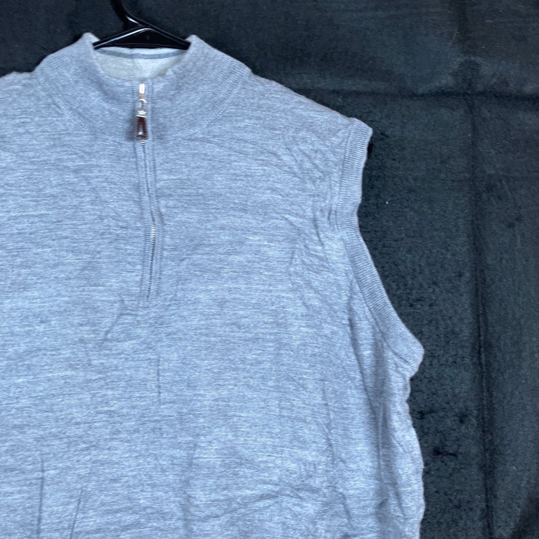 Peter Millar Peter Millar Mens Vest Gale Gray 1/4 Zip Sleeveless Silk Wool Blend L Vest Womens Mens? Size US L / EU 52-54 / 3 - 5 Thumbnail