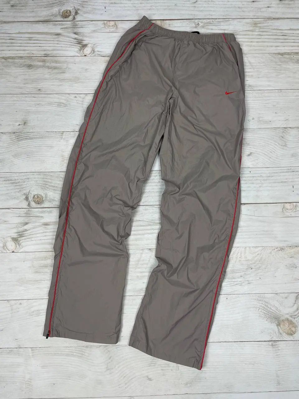 Nike Vintage Nike Track Pants 00s Nylon Swoosh Sriped Y2K Size US 38 / EU 54 - 2 Thumbnail