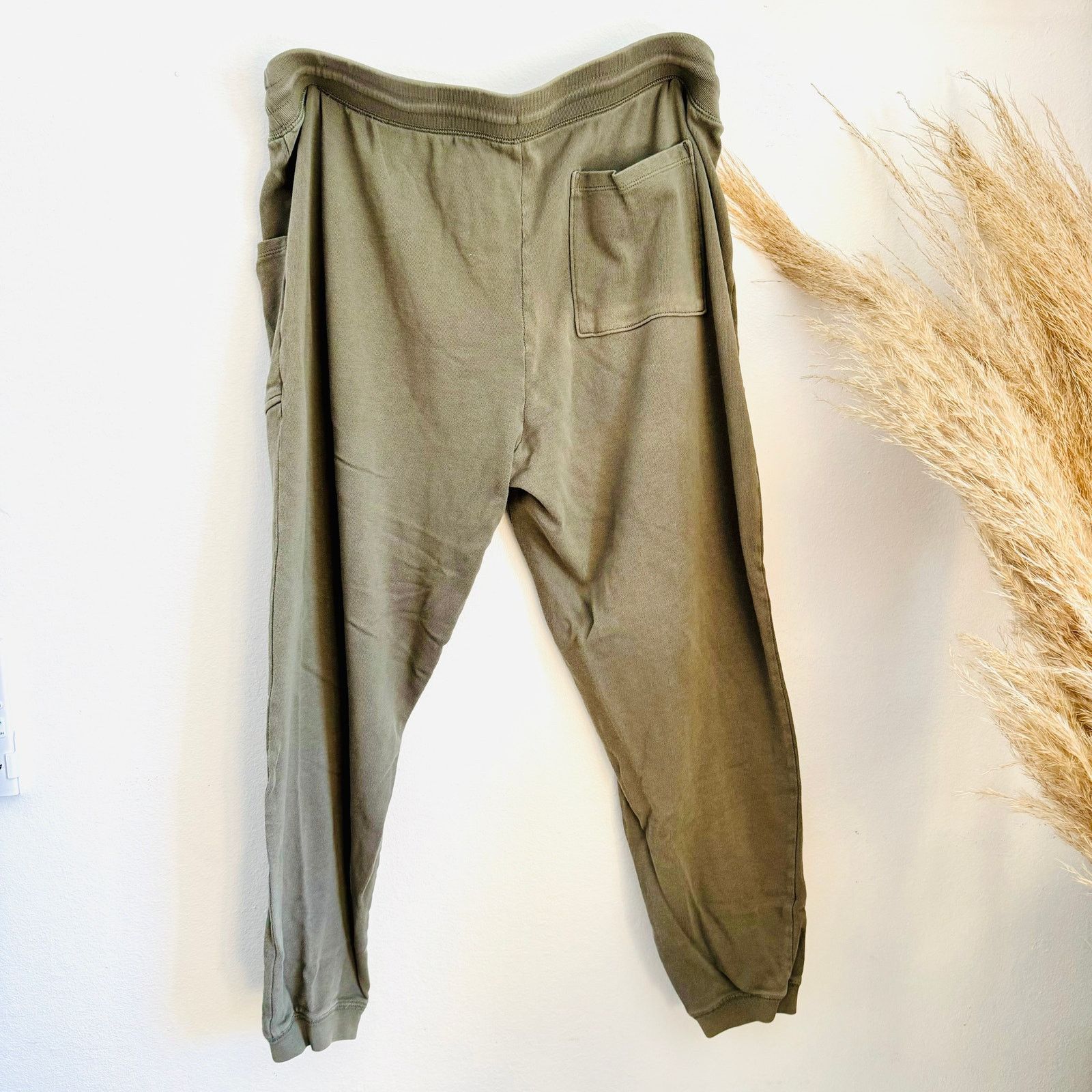 Old Navy OLD NAVY Olive Green Sweatpants Terry Joggers Pants Ankle M Size 30" / US 8 / IT 44 - 7 Thumbnail