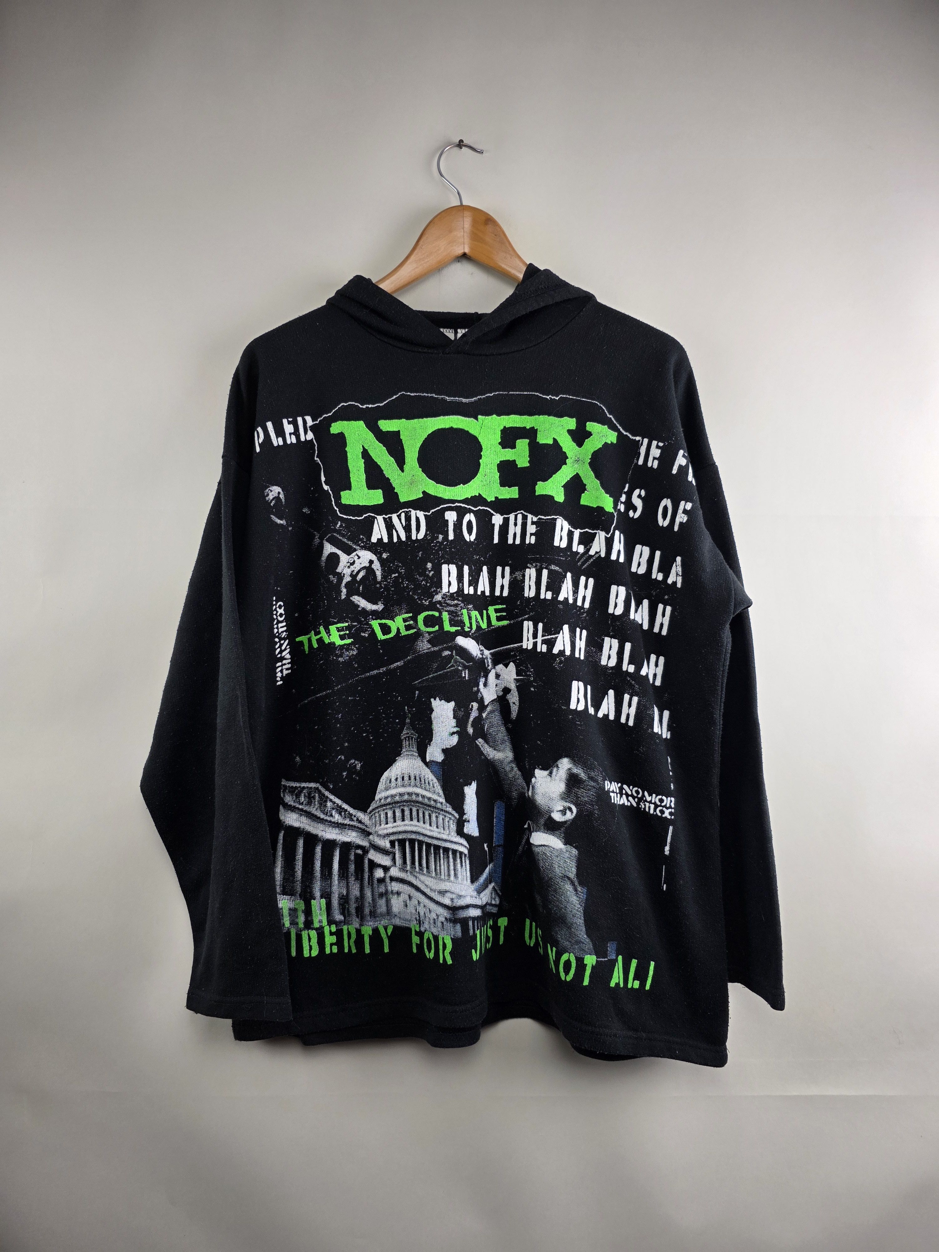 Band Tees 90s NOFX The Decline Hoodie XL 24" 28.5" Size US XL / EU 56 / 4 - 7 Thumbnail