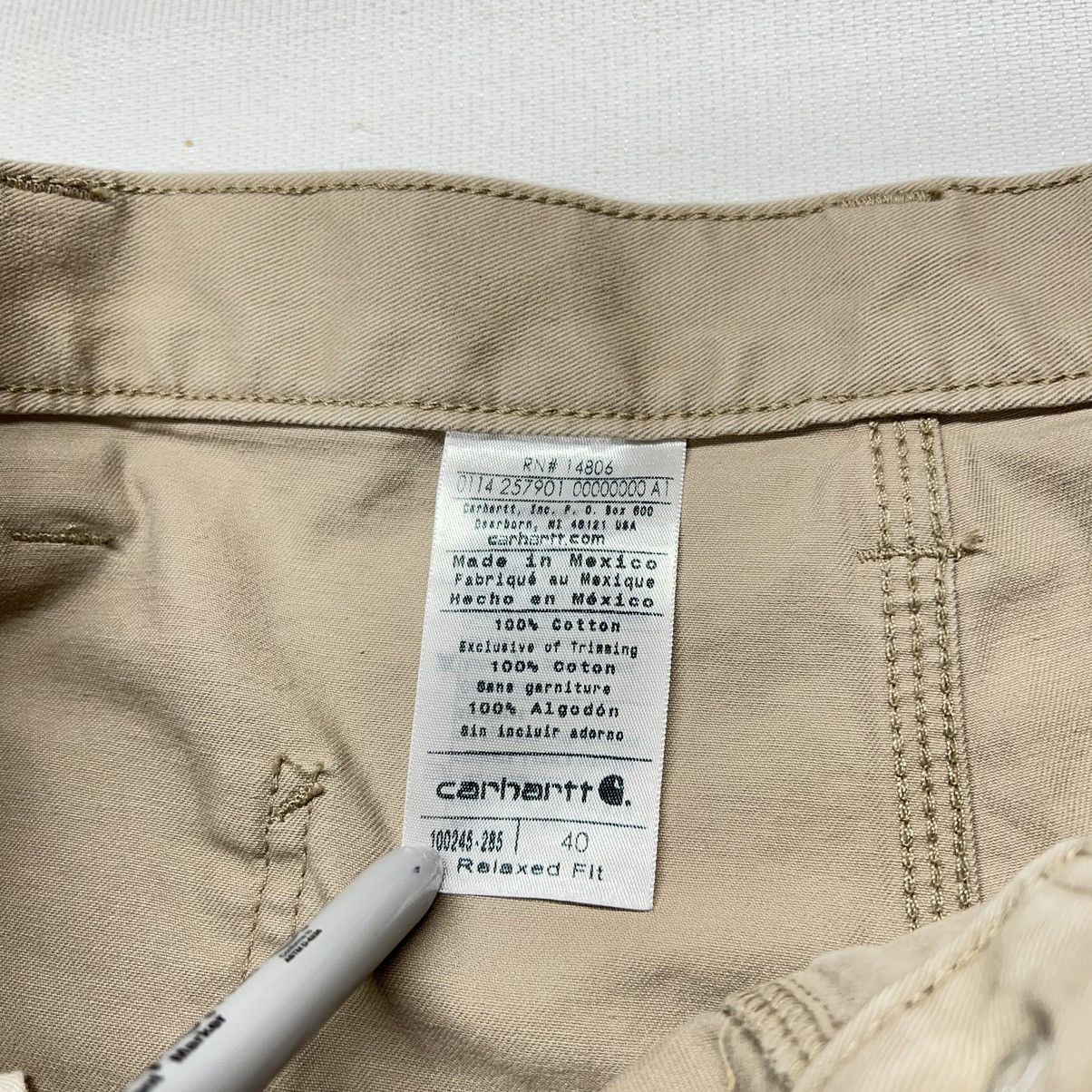 Carhartt × Vintage Carhartt Shorts Beige Relaxed Fit Carpenter Workwear Tan Y2K Size US 40 / EU 56 - 8 Thumbnail