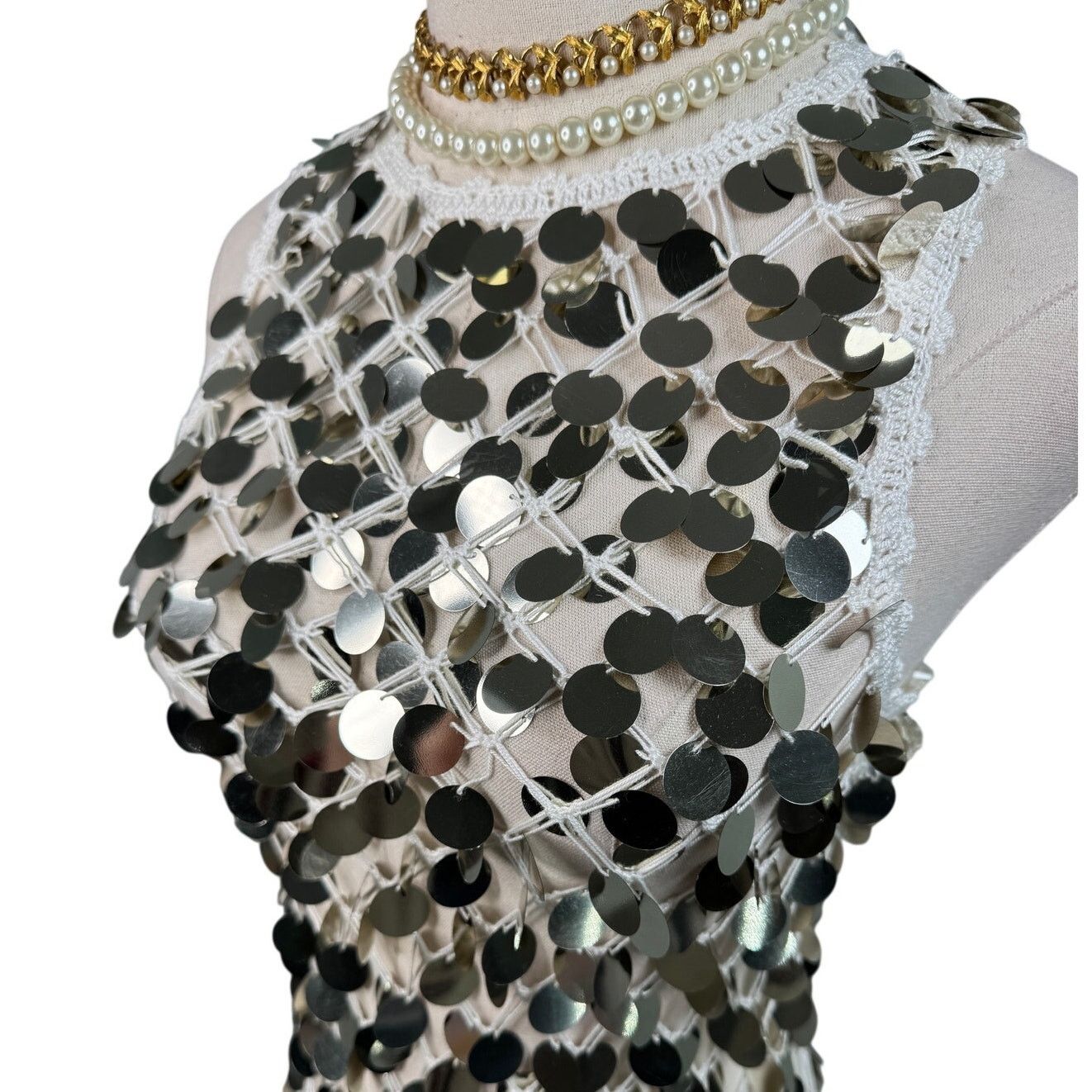 MILLY Milly Cabana sequin crochet midi dress cover up size P/S Size S / US 4 / IT 40 - 8 Thumbnail