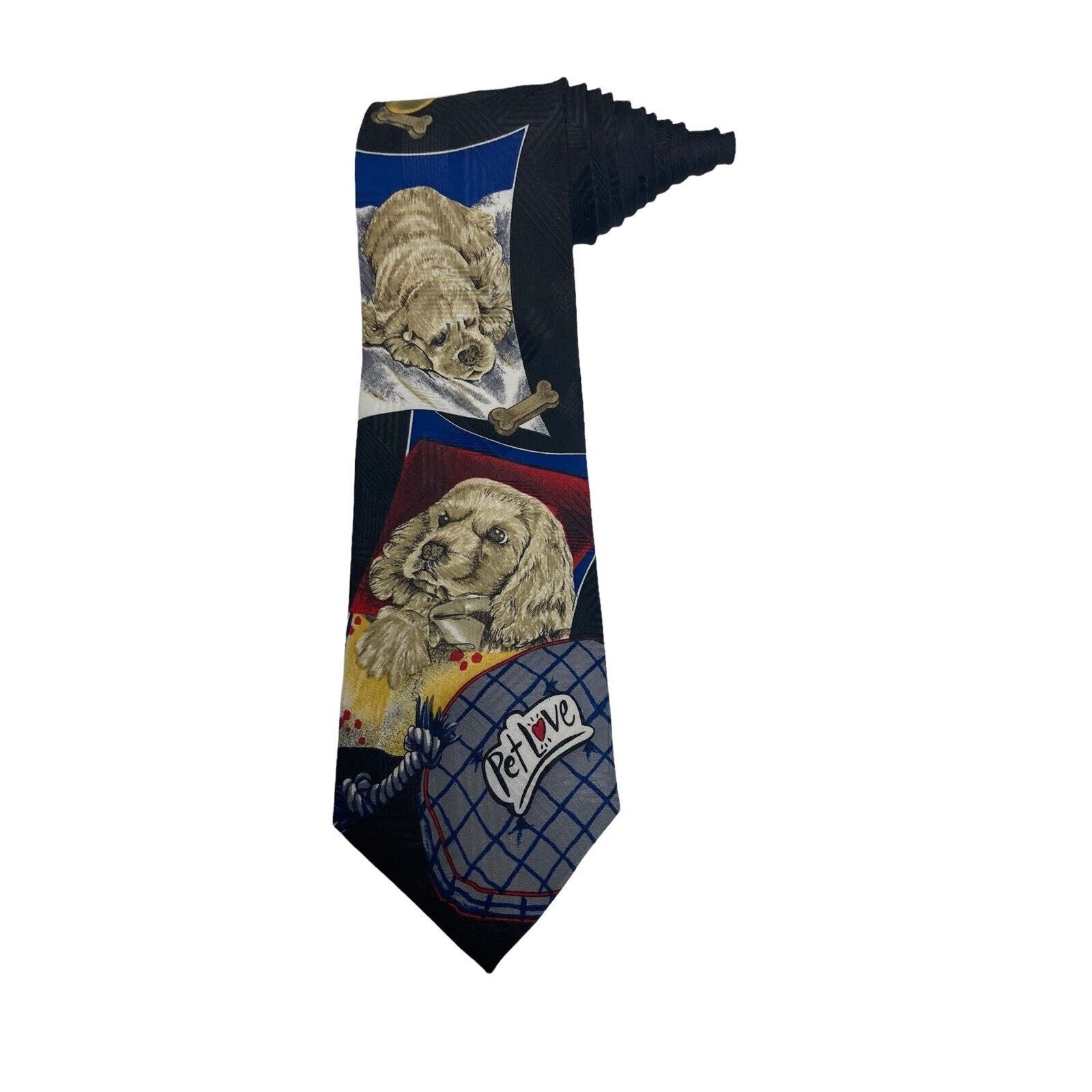 Vintage Hallmark Pet Love Cocker Spaniel Puppy Vintage Necktie Size ONE SIZE - 1 Thumbnail