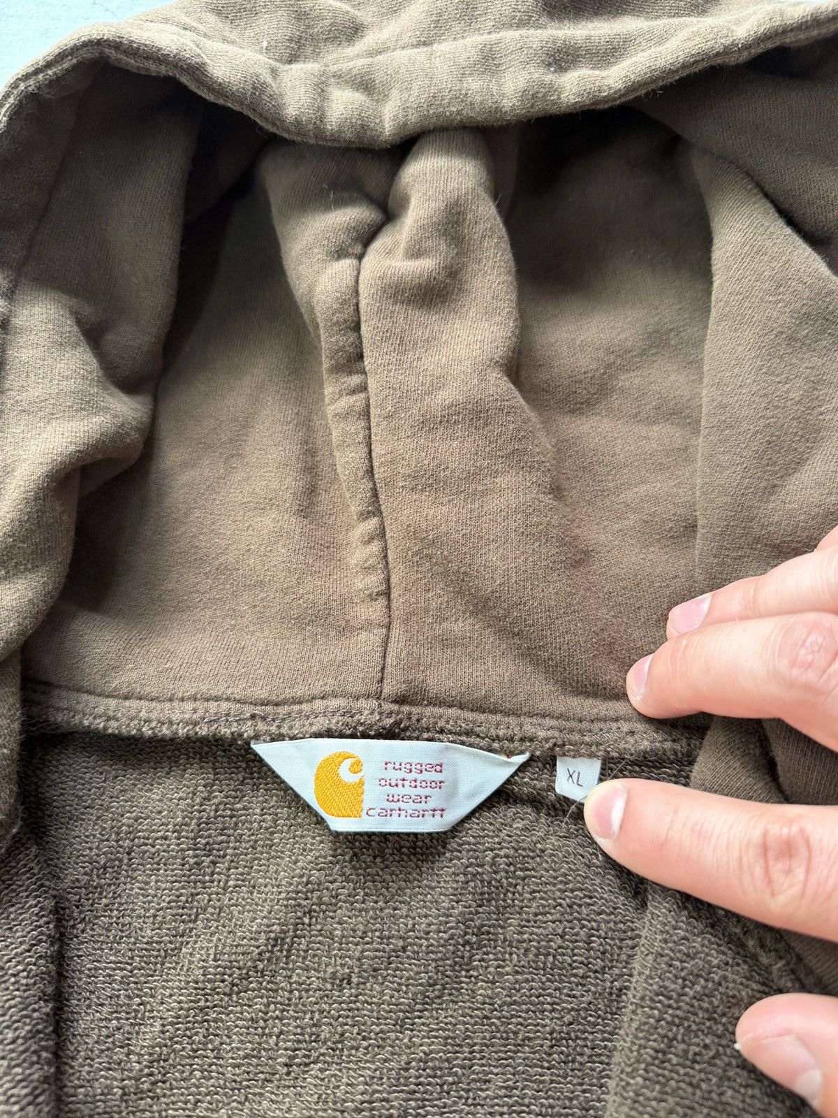 Carhartt Rare Brown Carhartt Zip Hoodie Y2K Sun Faded Vintage Size US XL / EU 56 / 4 - 6 Thumbnail