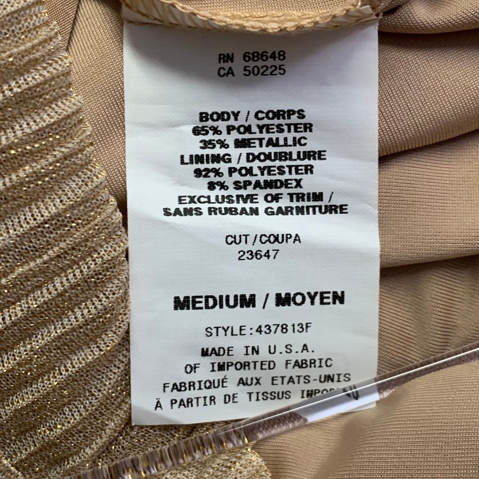 Other ABS Size M Cream Gold Polyester Metallic Pleated Maxi Skirt Size 28" / US 6 / IT 42 - 6 Thumbnail