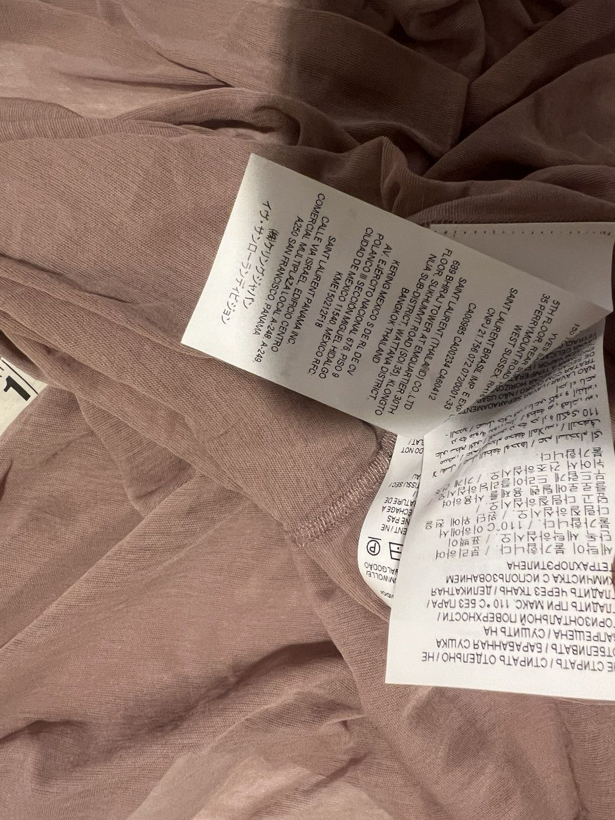 Saint Laurent Paris Saint Laurent men’s transparent t shirt . L $1090 Size US L / EU 52-54 / 3 - 3 Thumbnail