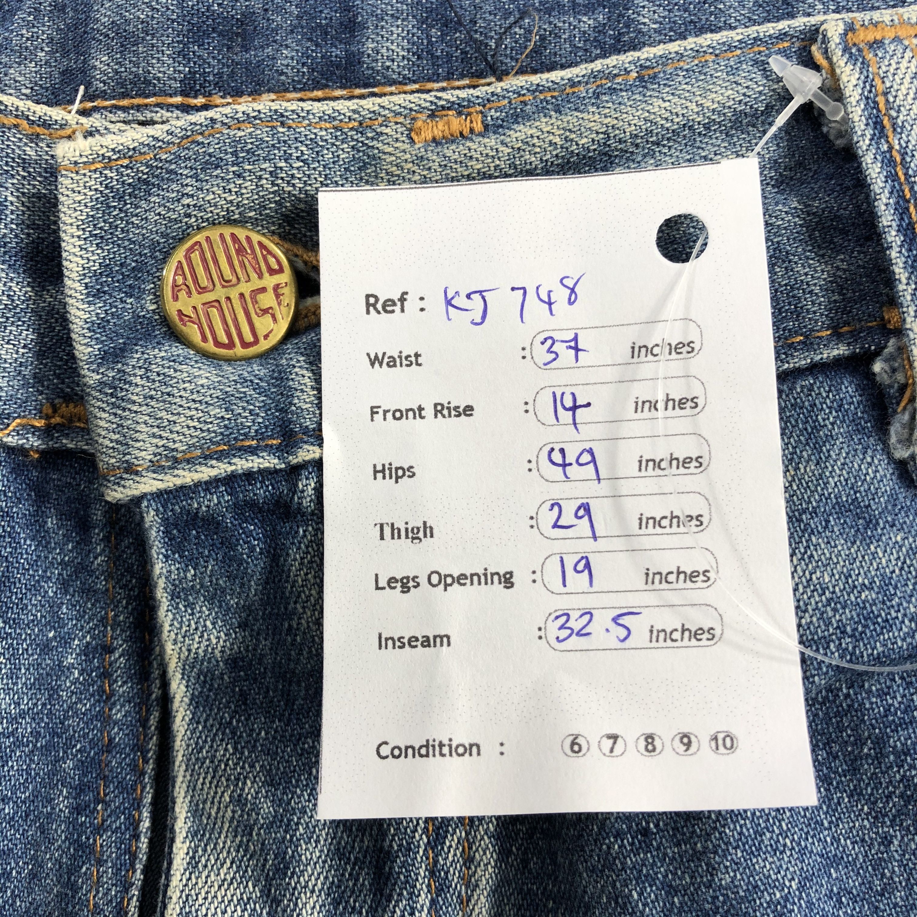 Vintage Vintage Round House Carpenter Jeans Distressed Denim KJ748 Size US 36 / EU 52 - 15 Thumbnail