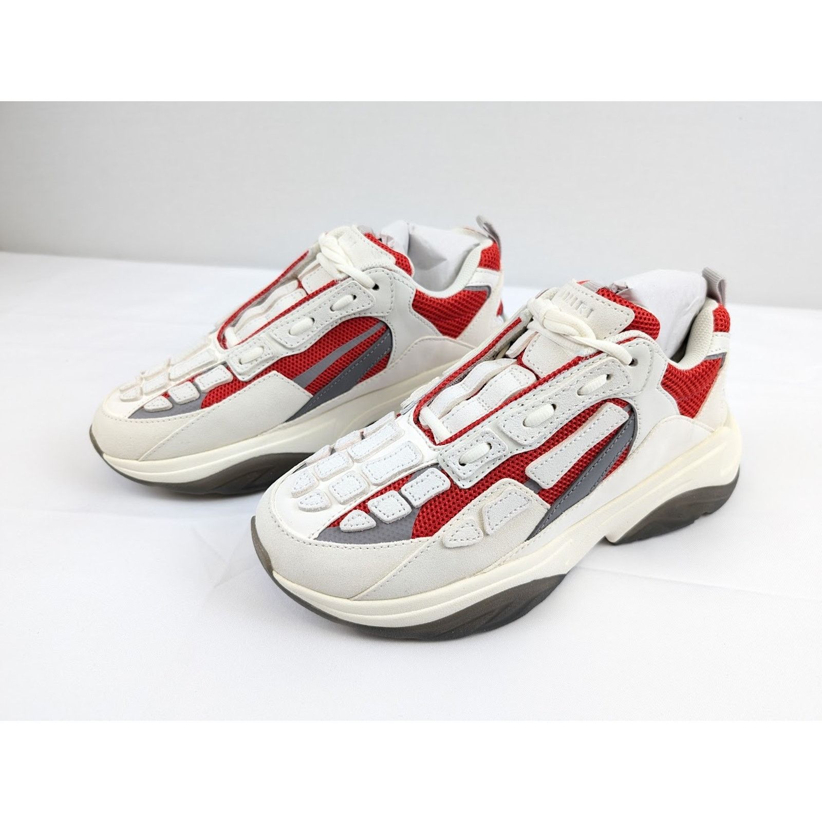 Amiri o1rshd1 Bone Runners in Red/White Size US 12 / EU 45 - 19 Thumbnail