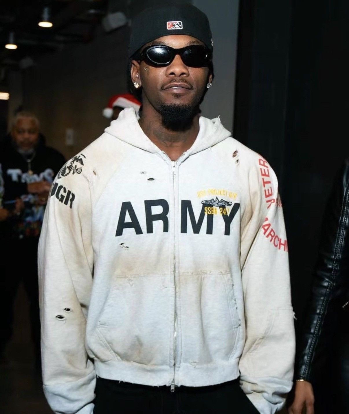 PROJECT G/R PROJECT GR RECONSTRUCTED FOLDED ZIP HOODIE - ARMY size 1 stk Size US S / EU 44-46 / 1 - 8 Thumbnail