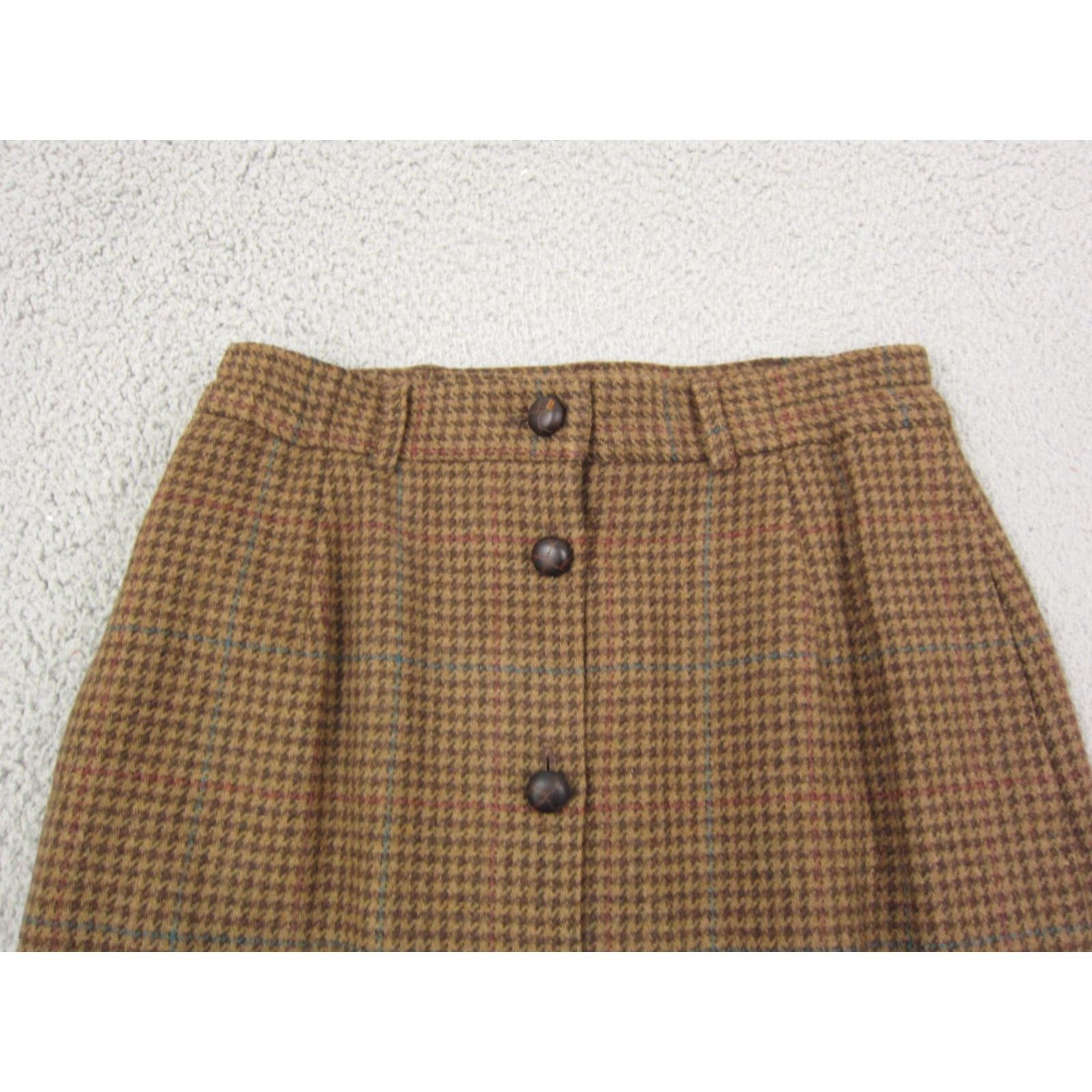 Vintage VINTAGE Country Shop Skirt Women 10 Brown A-Line Midi Wool Made in USA 70s Tweed City Preppy 80s 90s Womens Size 32" / US 10 / IT 46 - 7 Thumbnail