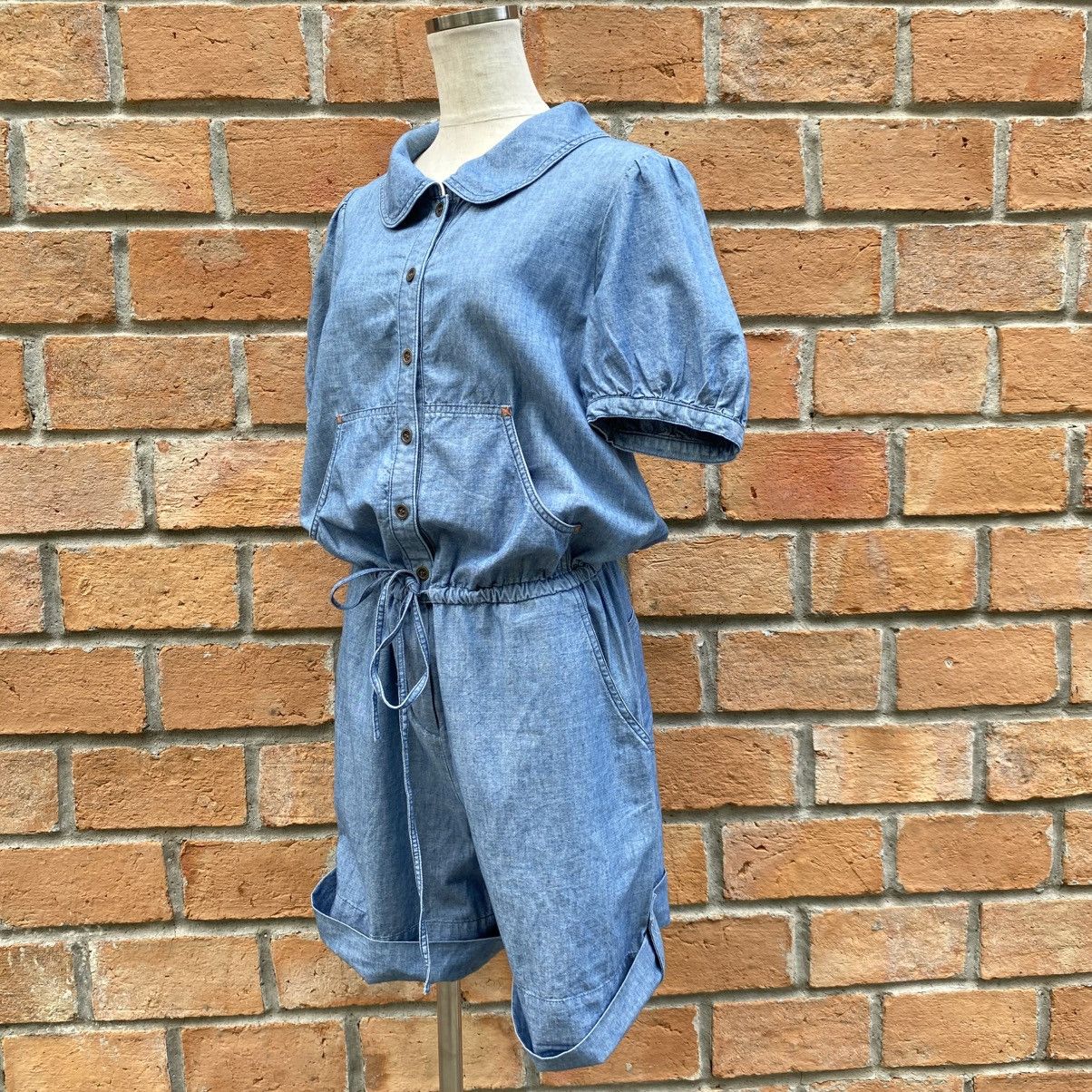 Tsumori Chisato TSUMORI CHISATO Blue Denim Romper with Peter Pan Collar Size M / US 6-8 / IT 42-44 - 16 Thumbnail