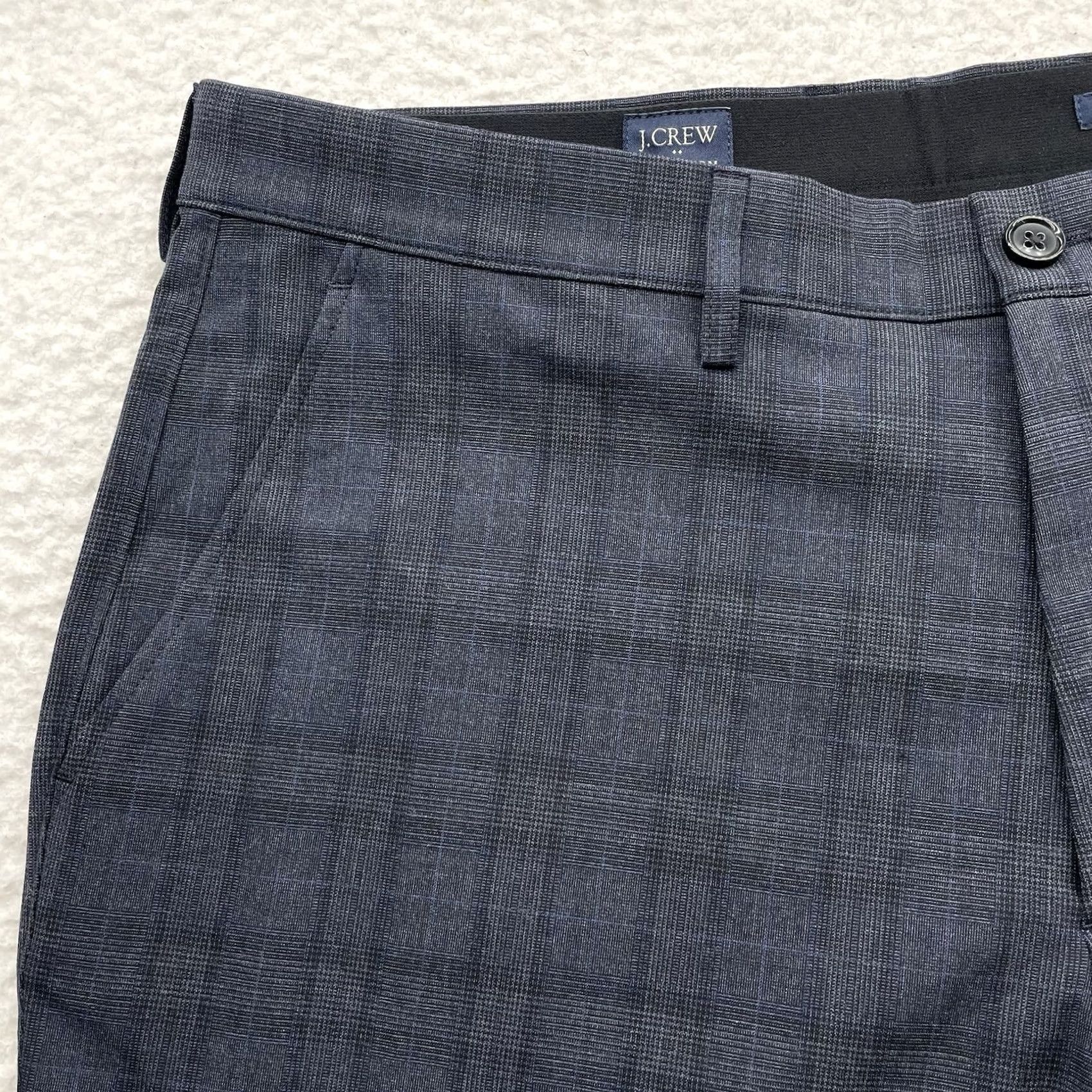 J.Crew J.CREW Thompson Pants Mens 38x27 Gray Glenn Plaid Tapered Hemmed Dress Pants Regular Front Flat Front 7- pockets Mix Size US 38 / EU 54 - 3 Thumbnail
