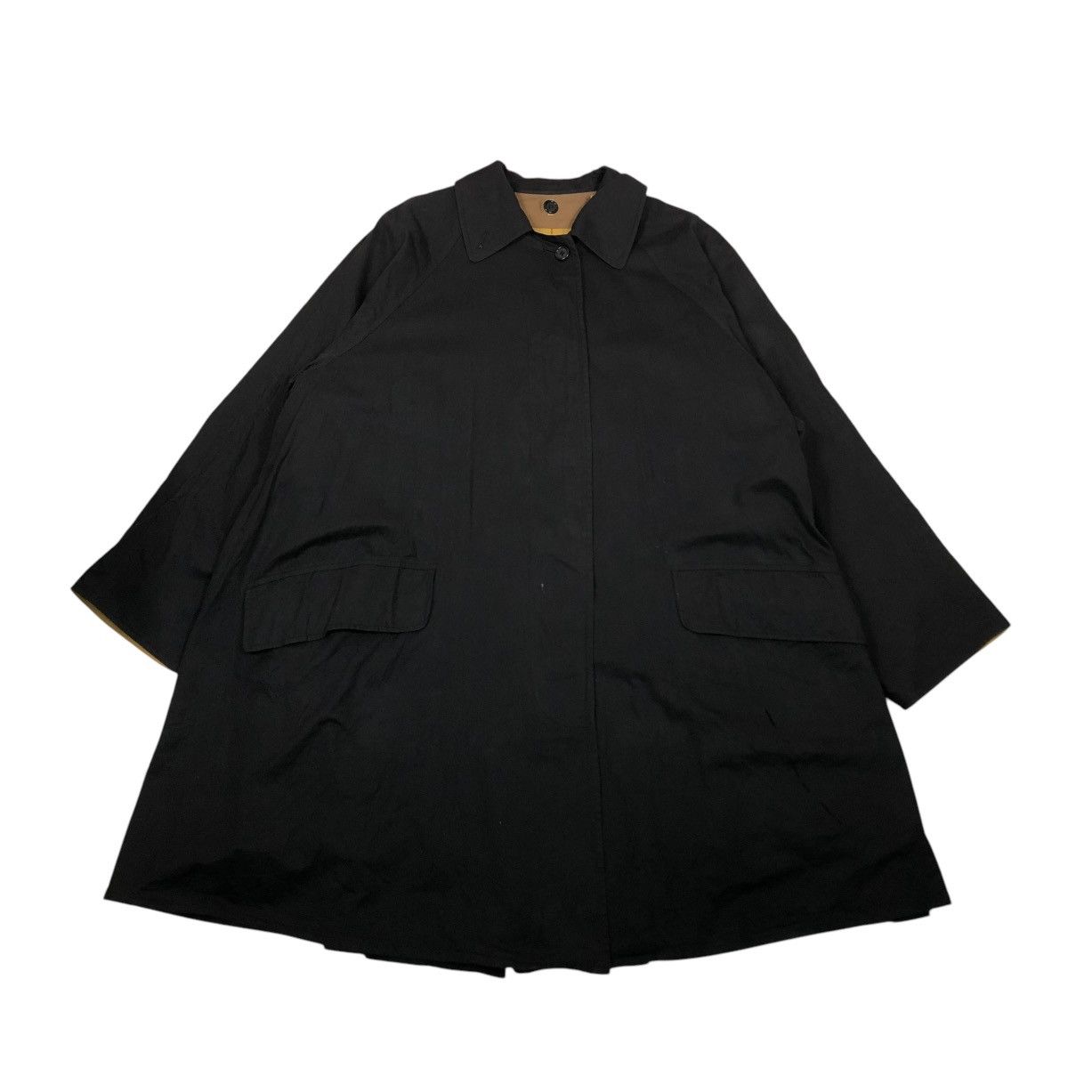 Burberry 🔥RICH BLACK VINTAGE WAX LONG JACKET BURBERRYS Size US M / EU 48-50 / 2 - 2 Thumbnail