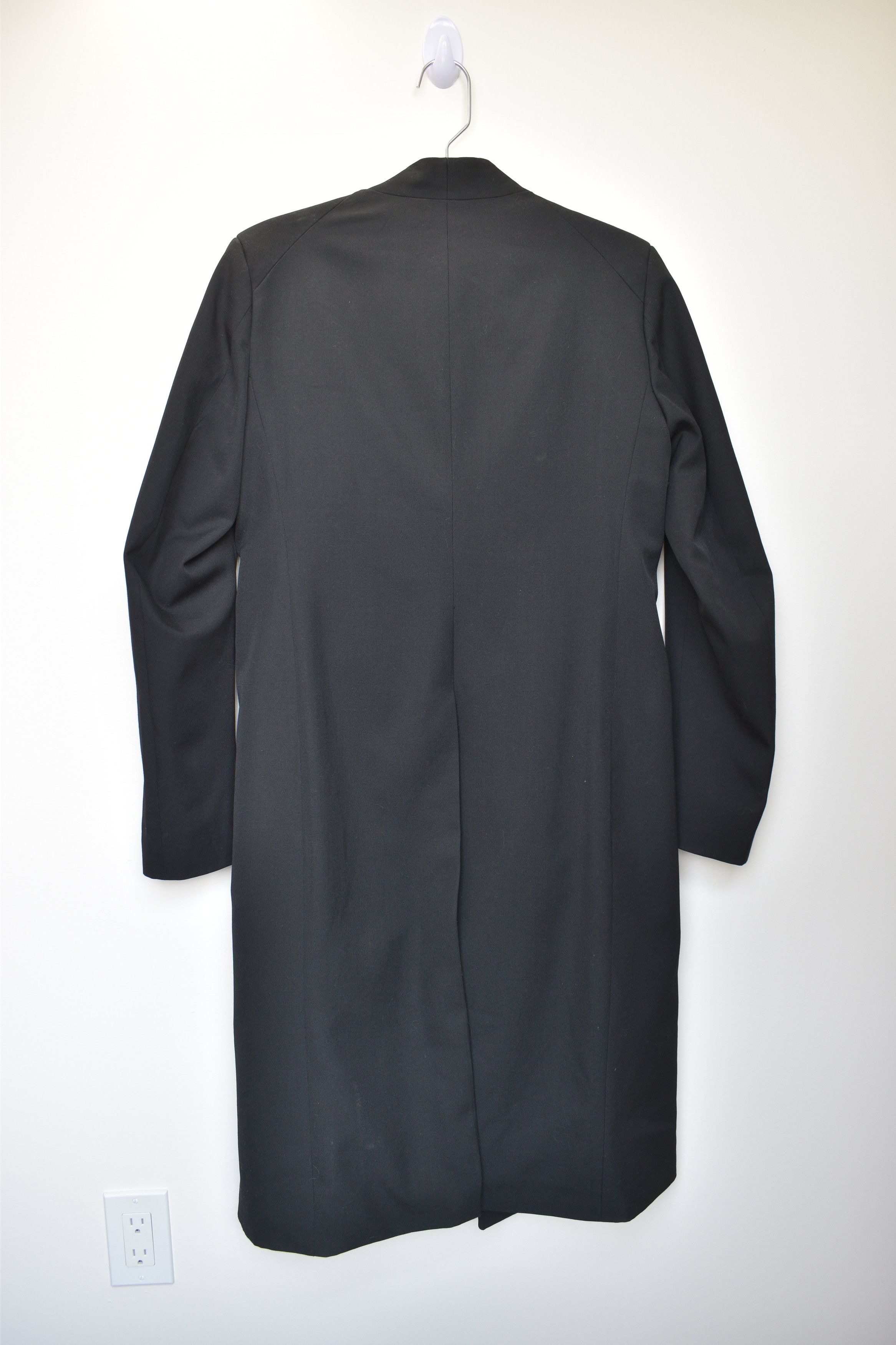 Zam Barrett Zam Barrett SS23 Sample Shawl Collar Light Black Wool Coat Size US M / EU 48-50 / 2 - 2 Thumbnail