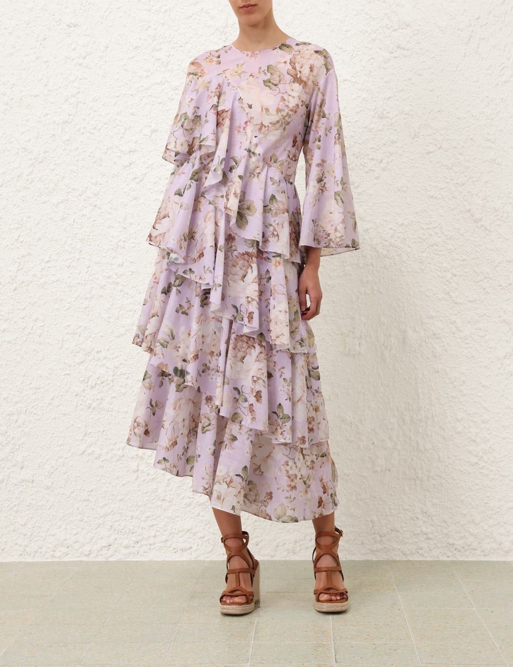 Zimmermann oc11z1025 Acacia Asymmetric Midi Dress in Multicolor Size M / US 6-8 / IT 42-44 - 8 Thumbnail