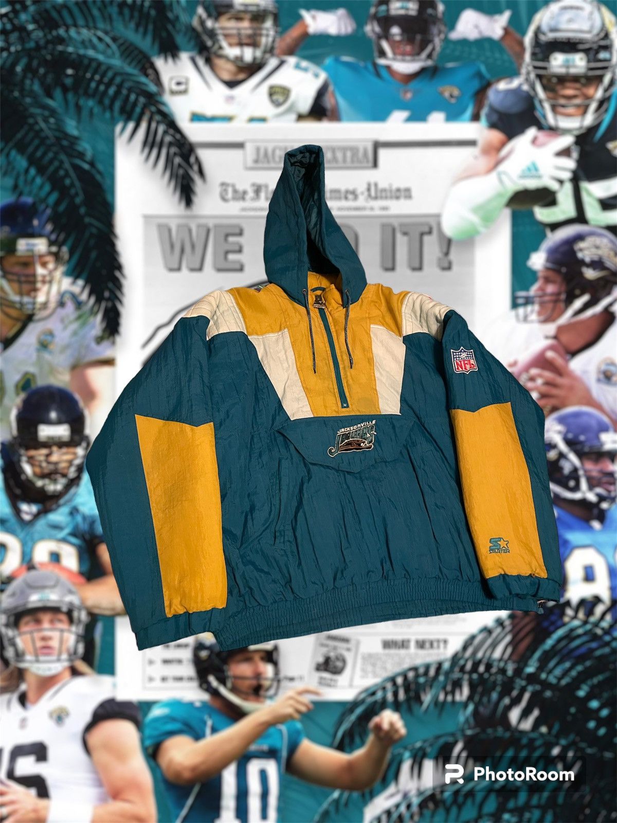 90's Jacksonville Jaguars Starter NFL Pullover Jacket Size XL – Rare VNTG