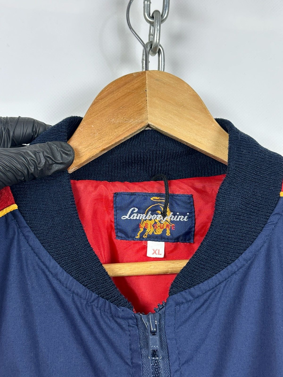 Vintage 90s Vintage Lamborghini Leisure Leather Zip Racing Jacket Size US XL / EU 56 / 4 - 18 Thumbnail