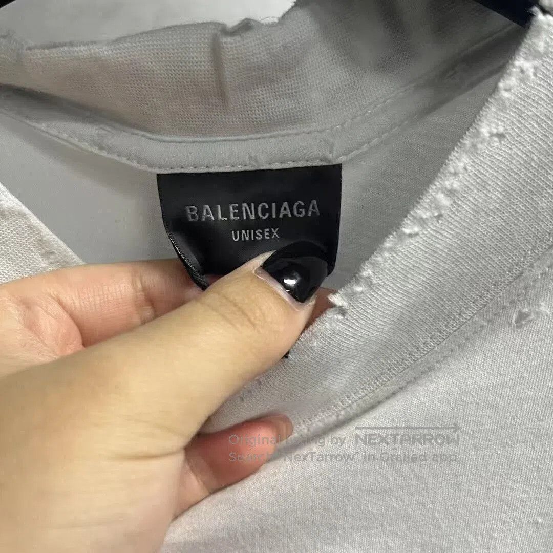 Balenciaga Balenciaga White Logo Print Casual T. Size US S / EU 44-46 / 1 - 5 Thumbnail