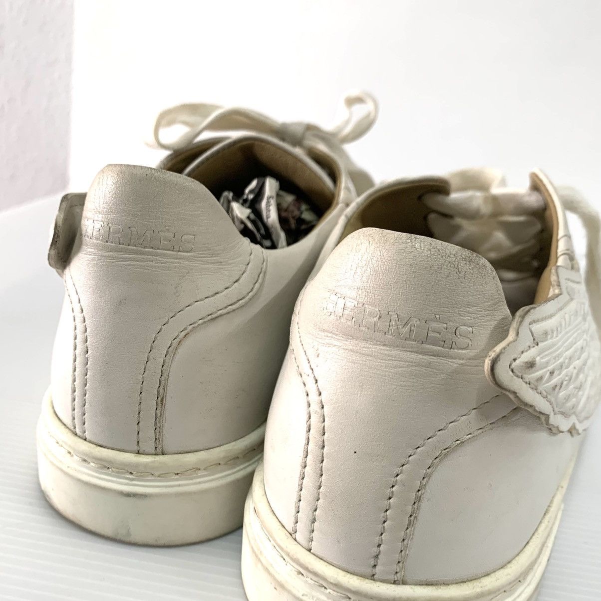 Hermes HERMES WHITE PEGASE SNEAKERS Pre-Owned Shoes Size US 6.5 / EU 39-40 - 7 Thumbnail