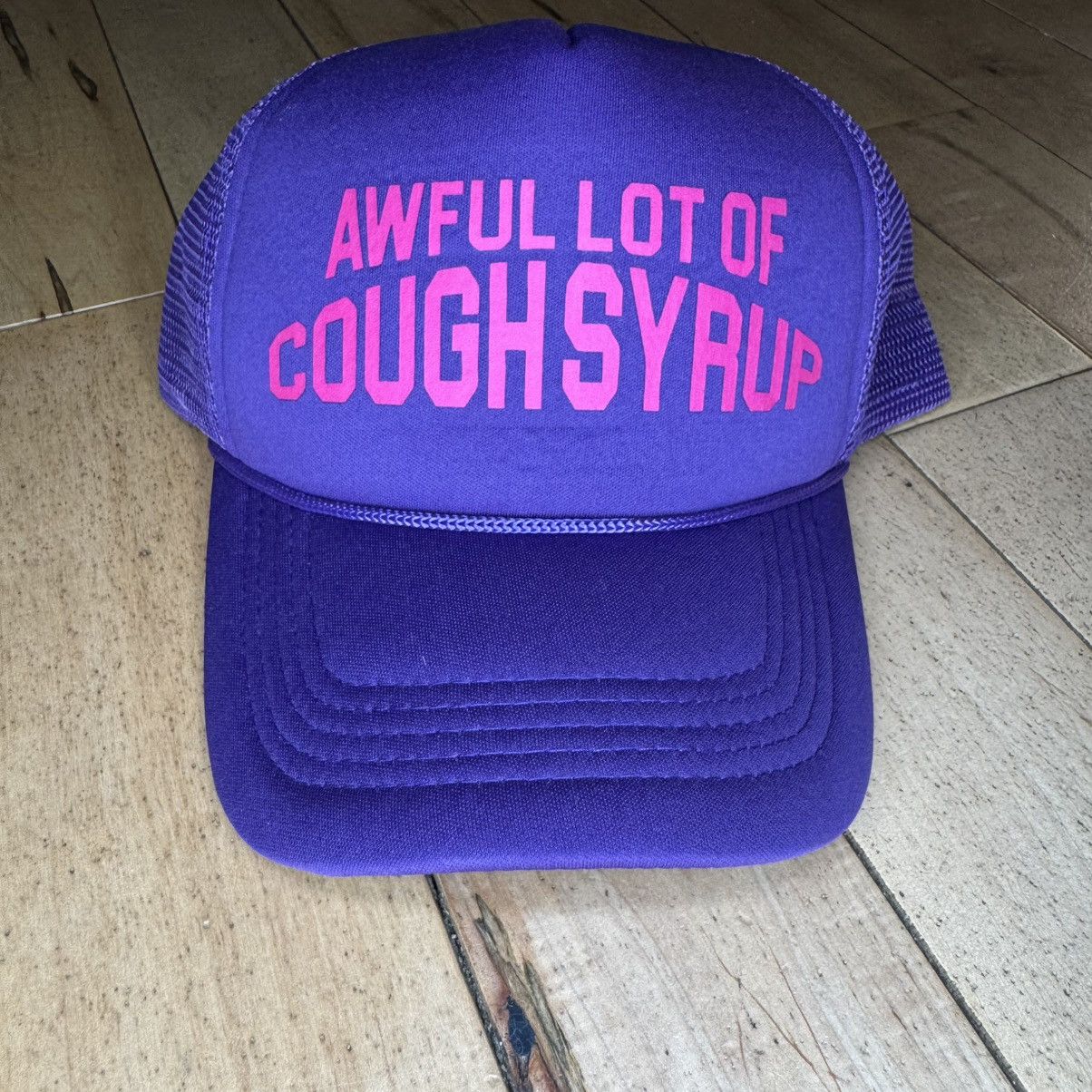 Awful Lot of Cough Syrup Awful lot of cough syrup trucker hat (Purple/Red) Size ONE SIZE - 1 Thumbnail