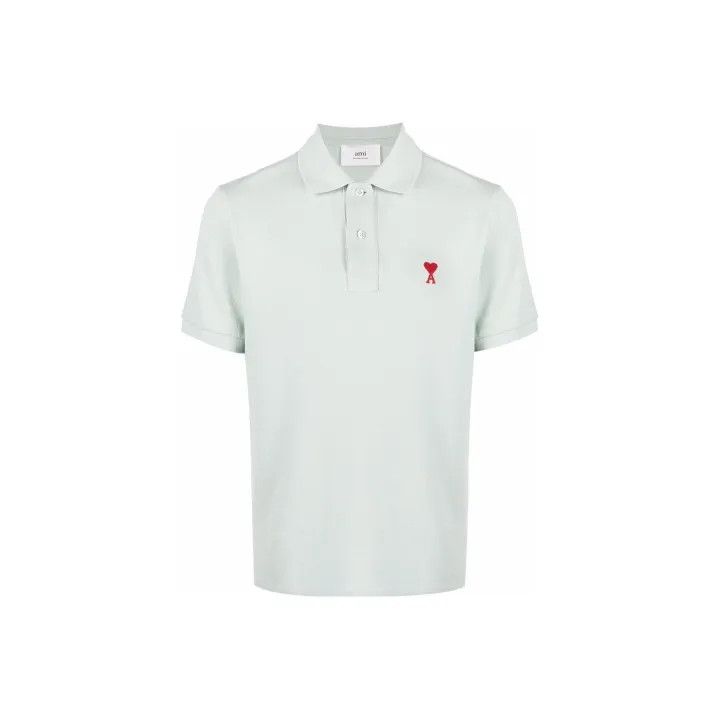 AMI AMIPARIS SS23 Solid Heart Logo Polo Shirt 0079 Size US L / EU 52-54 / 3 - 1 Thumbnail