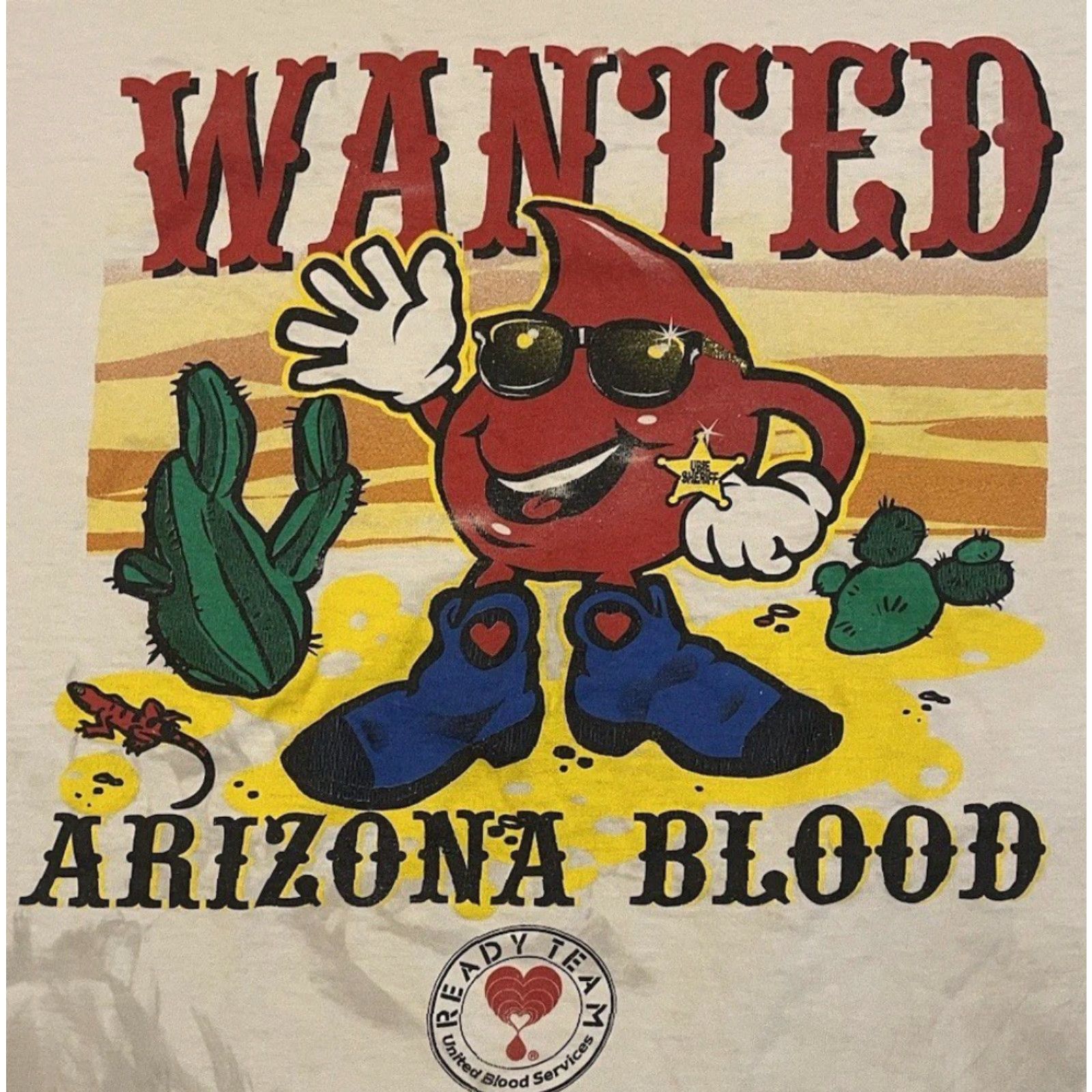 Vintage VINTAGE 90s Wanted Blood Donor Thrashed Faded Distressed Shirt S Mens White Short Sleeve Medical Doctor Humor Joke Punk Size US S / EU 44-46 / 1 - 3 Thumbnail