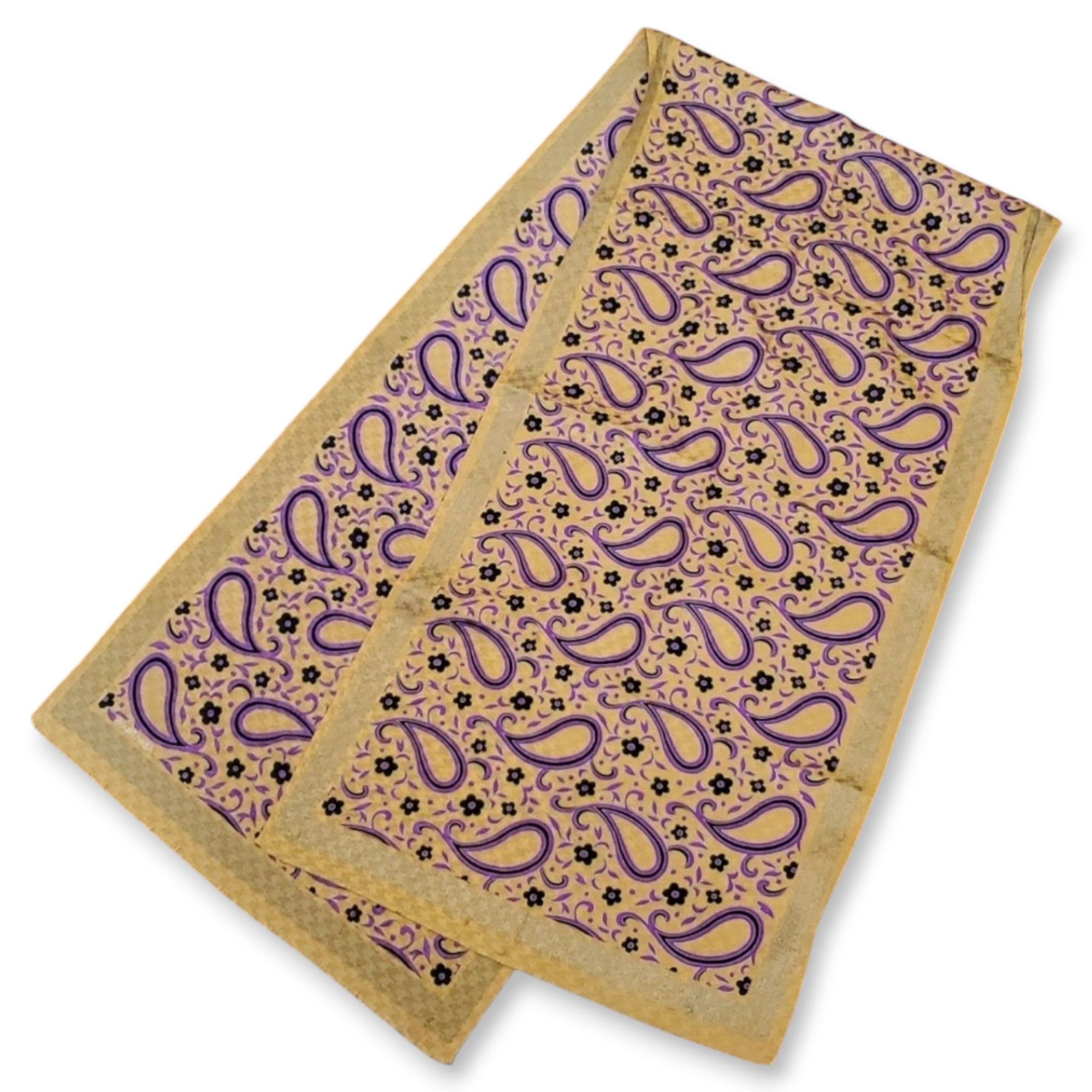Albert Nipon Albert Nipon 60x15" Scarf Handkerchief 100% Silk Paisley Size ONE SIZE - 4 Thumbnail